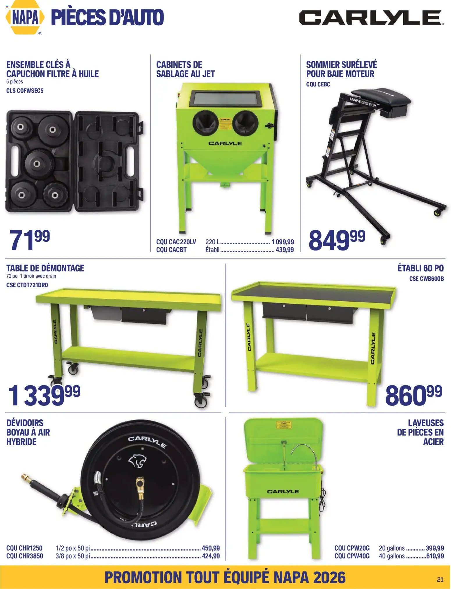 NAPA Auto Parts circulaire - TOUT ÉQUIPÉ septembre-octobre 2026