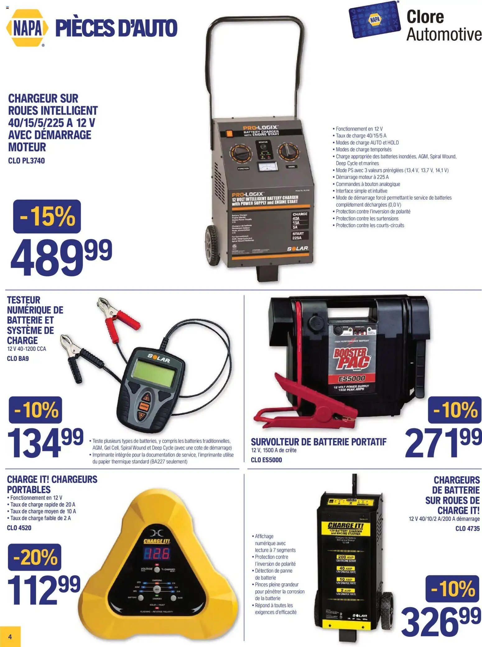 NAPA Auto Parts circulaire - TOUT ÉQUIPÉ septembre-octobre 2026