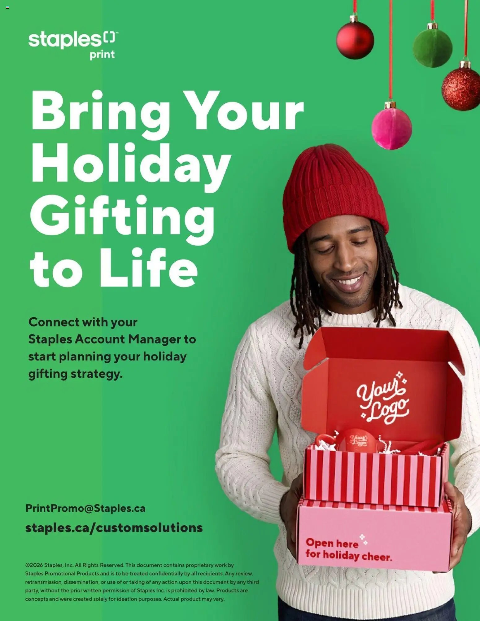 Staples flyer - Holiday idea book