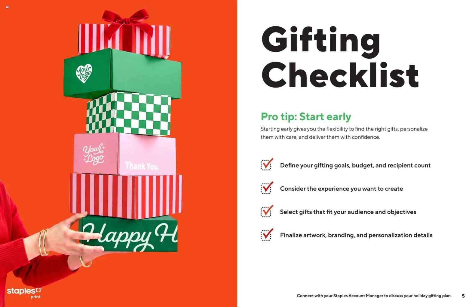 Staples flyer - Holiday idea book
