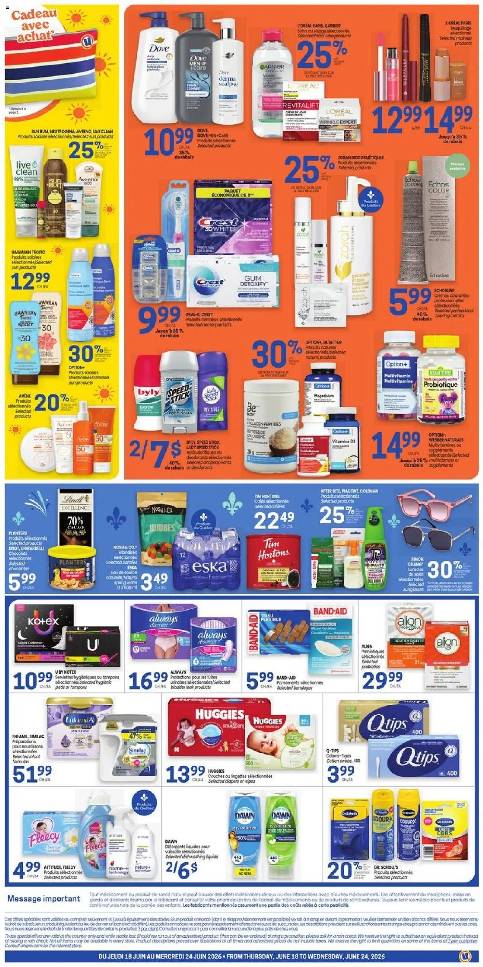Uniprix weekly flyer / circulaire