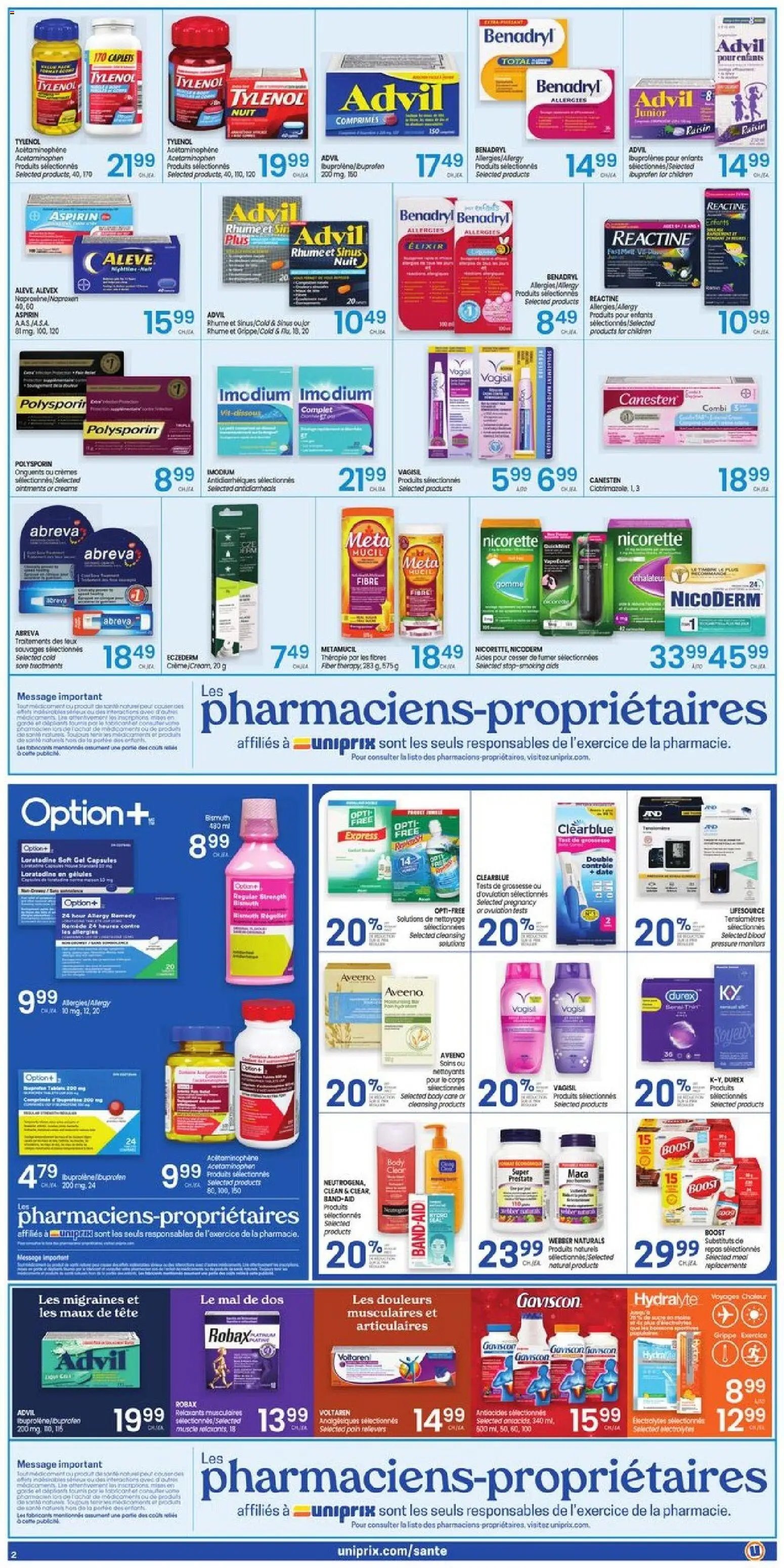 Uniprix weekly flyer / circulaire