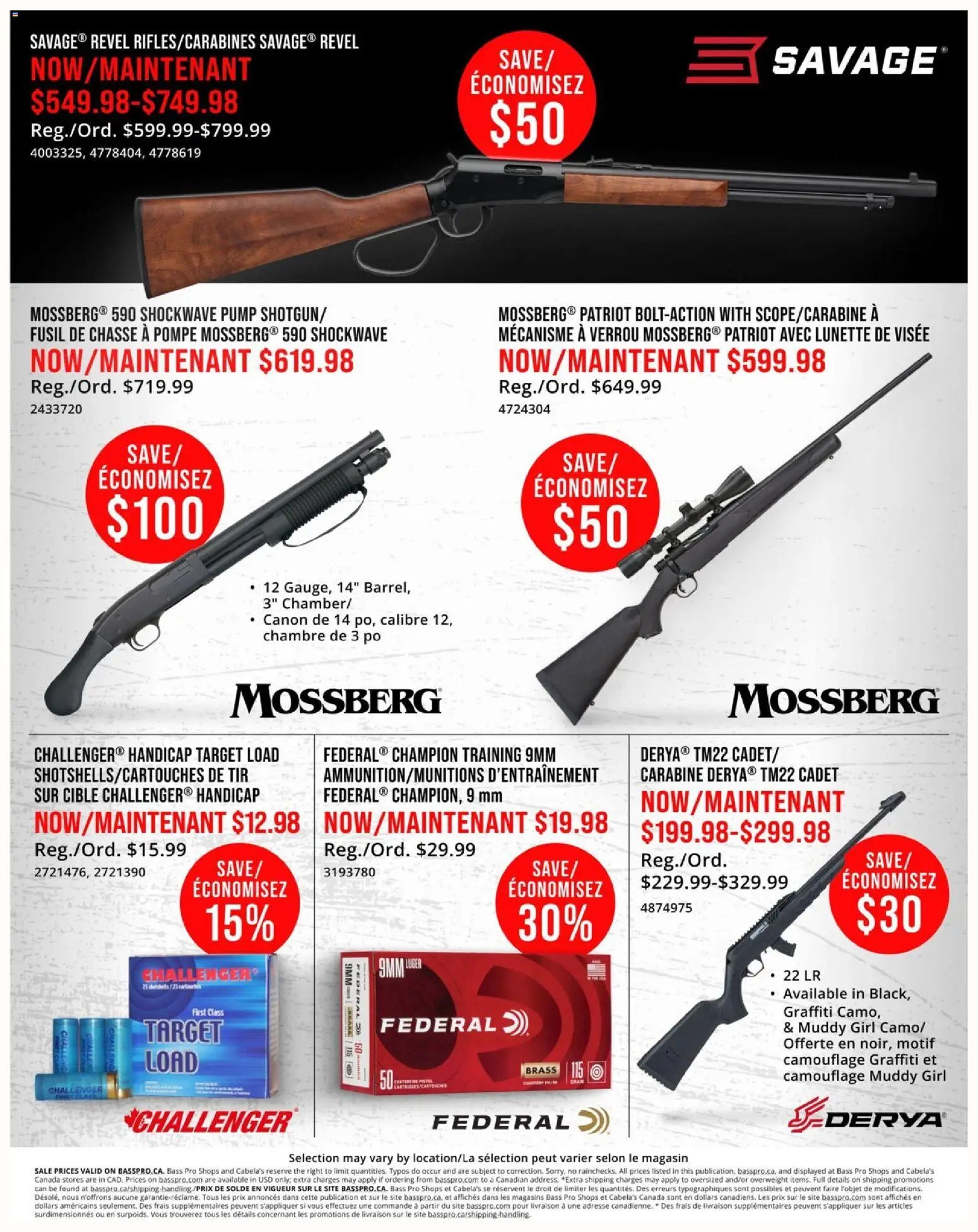 Cabelas weekly flyer / circulaire