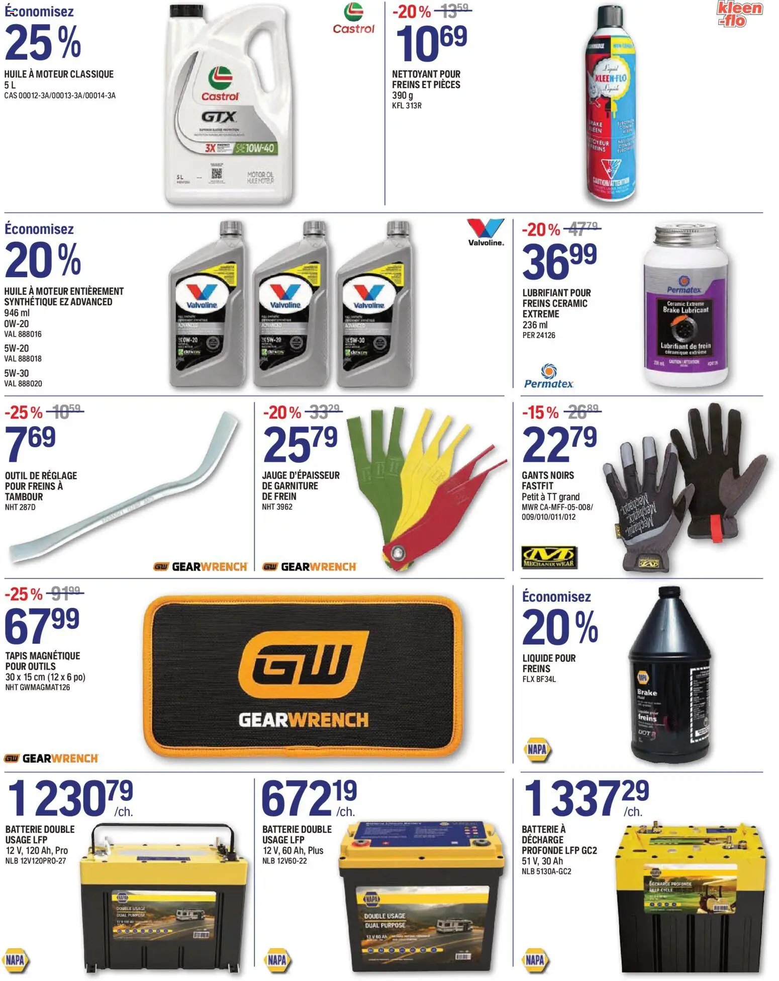 NAPA Auto Parts circulaire