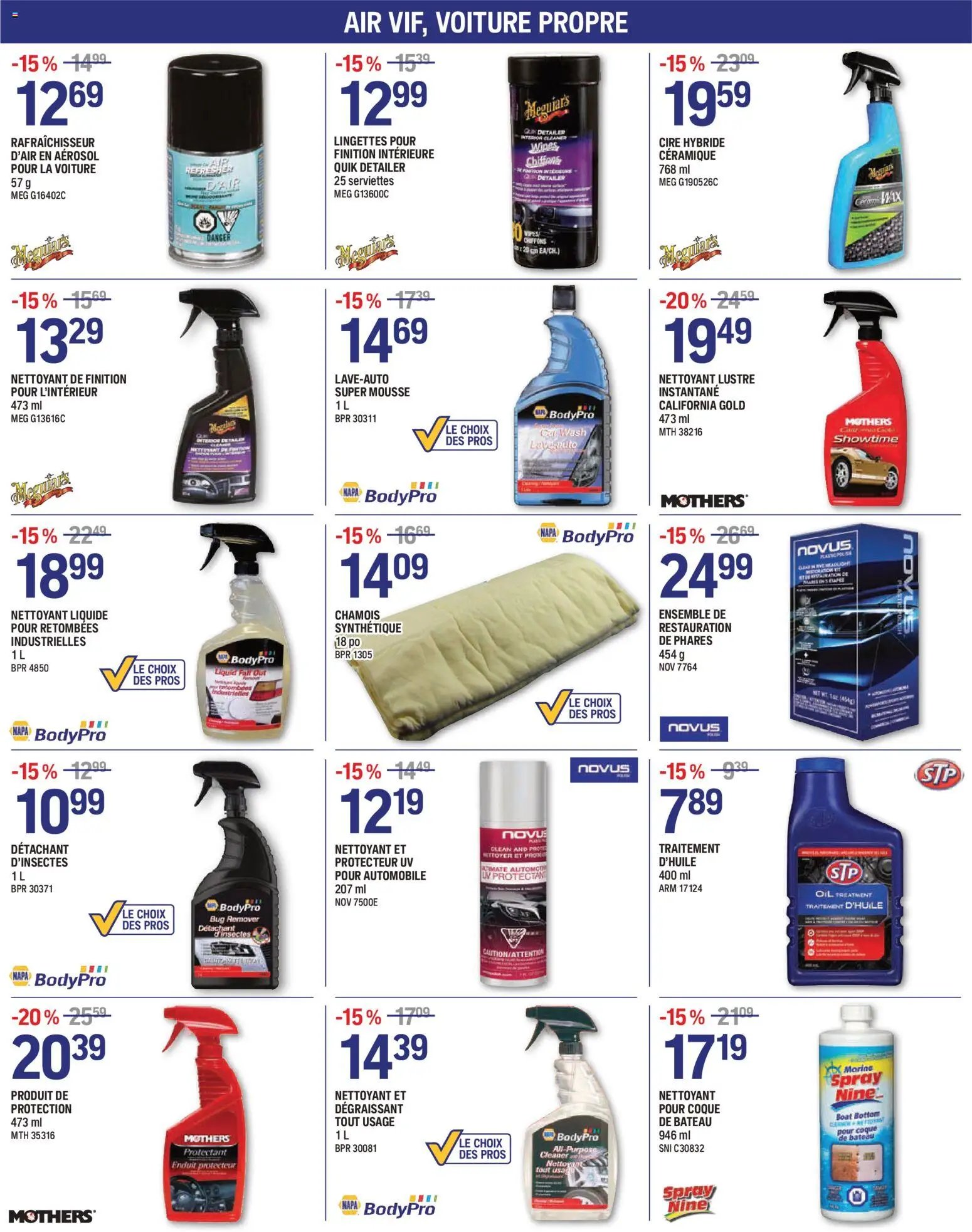 NAPA Auto Parts circulaire