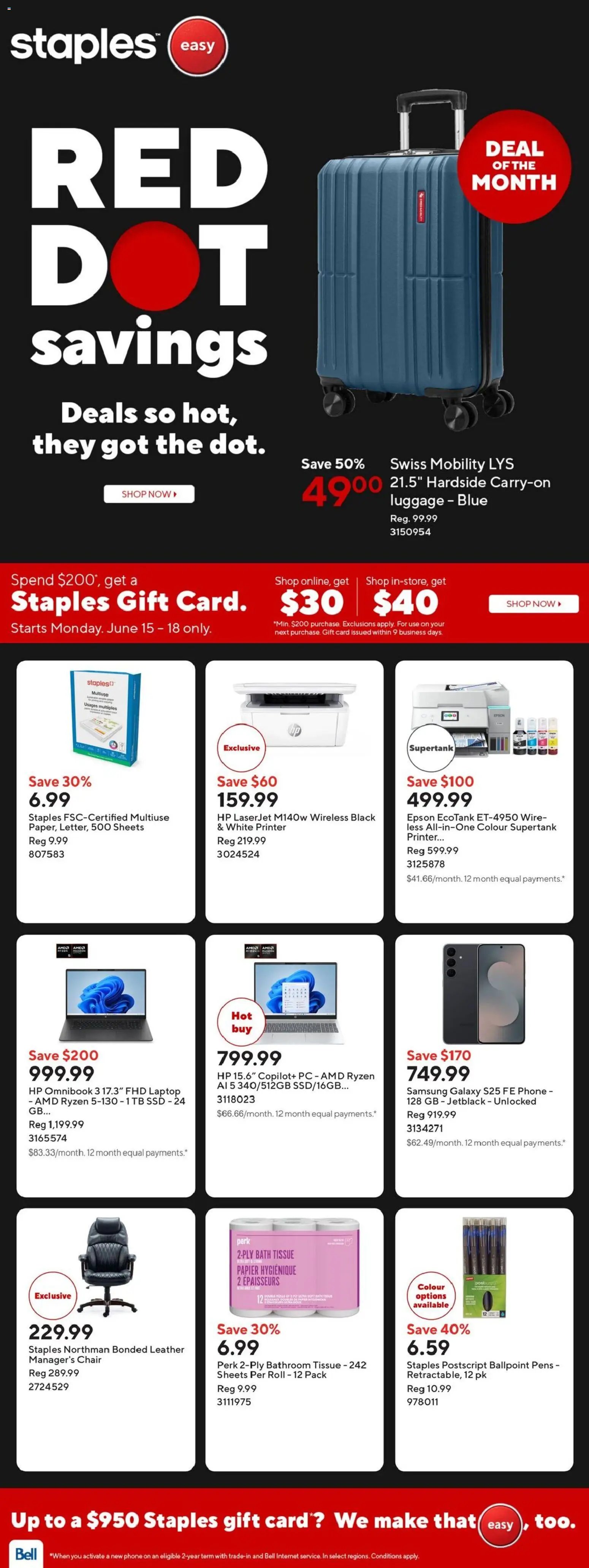 Staples weekly flyer / circulaire
