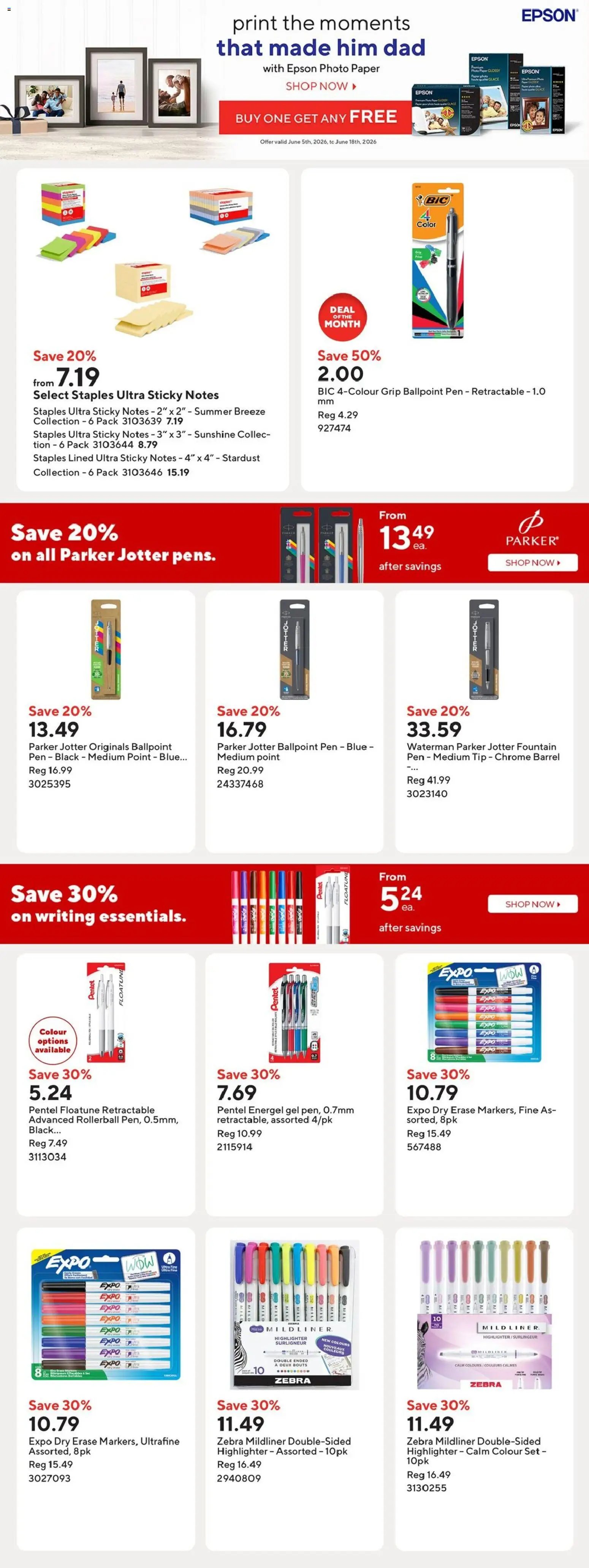Staples weekly flyer / circulaire