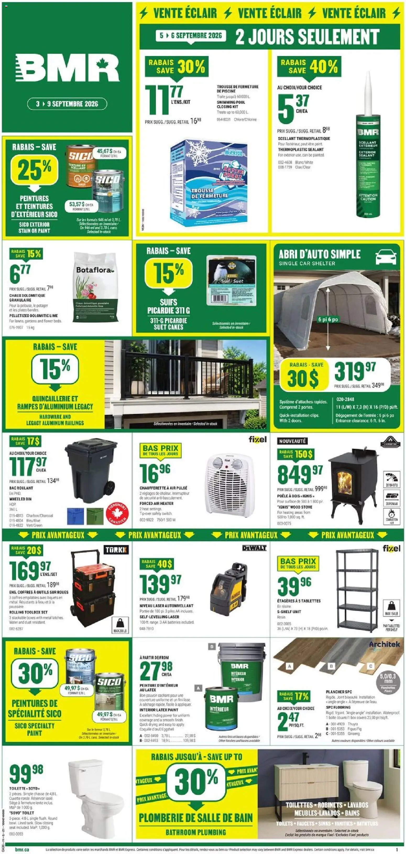 BMR weekly flyer / circulaire