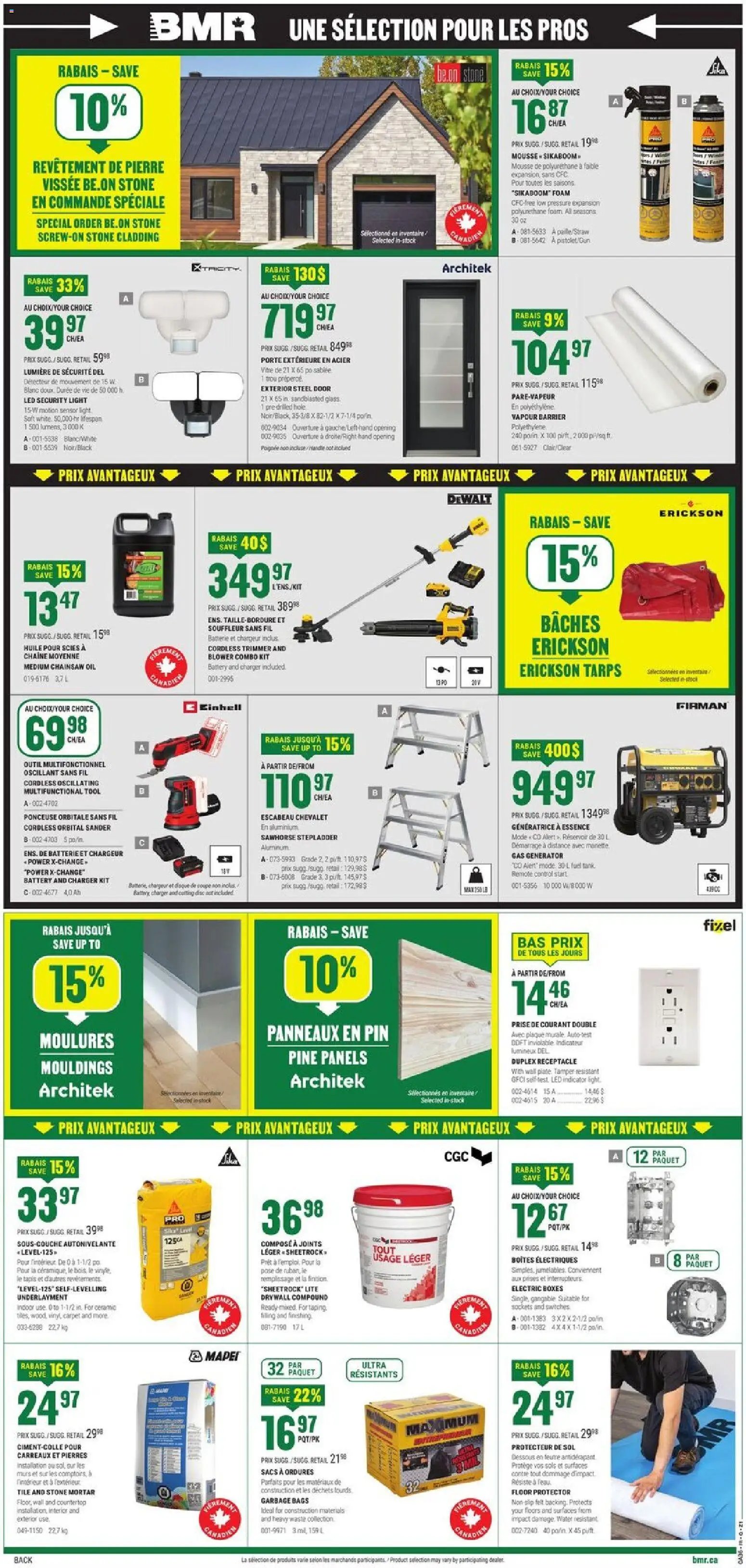 BMR weekly flyer / circulaire