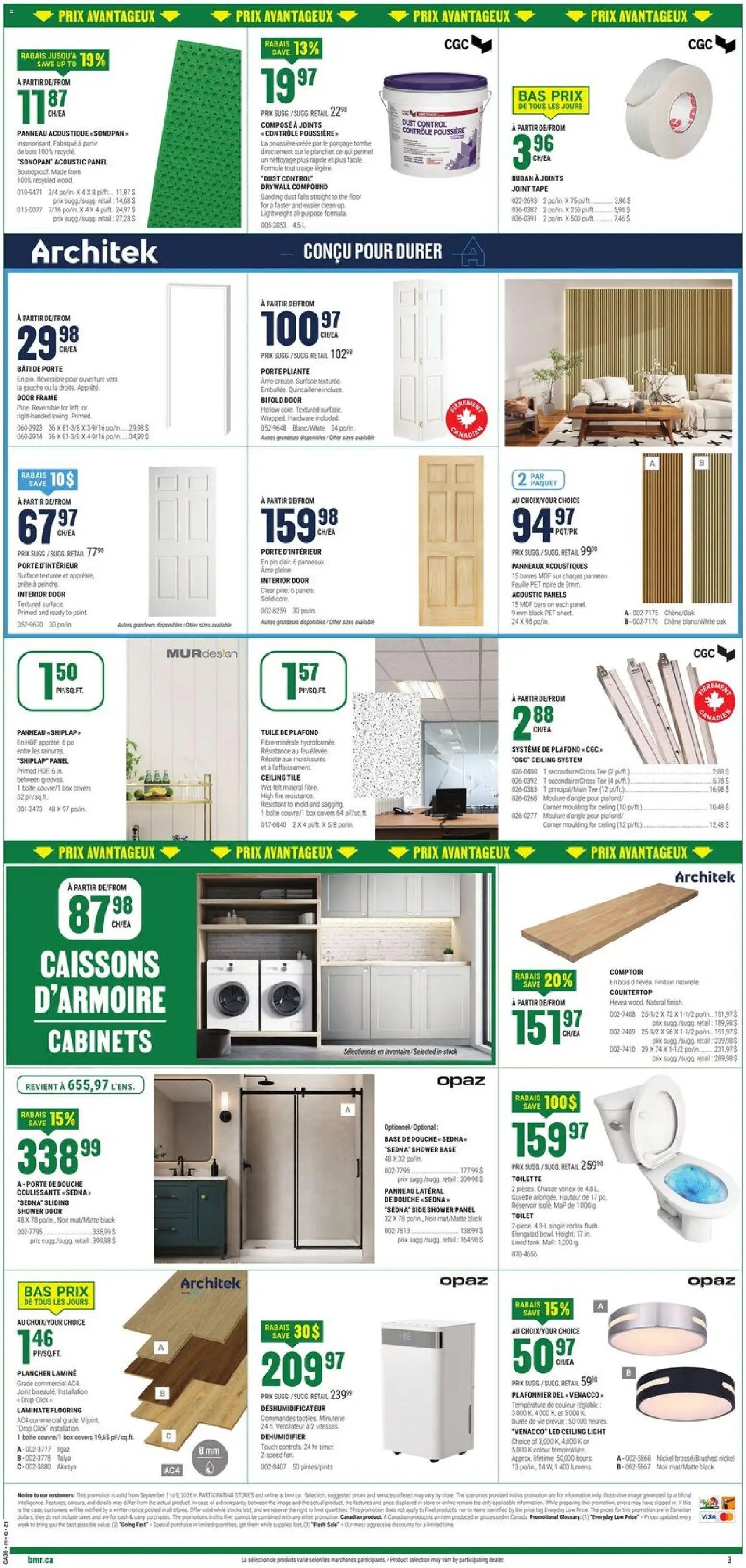 BMR weekly flyer / circulaire
