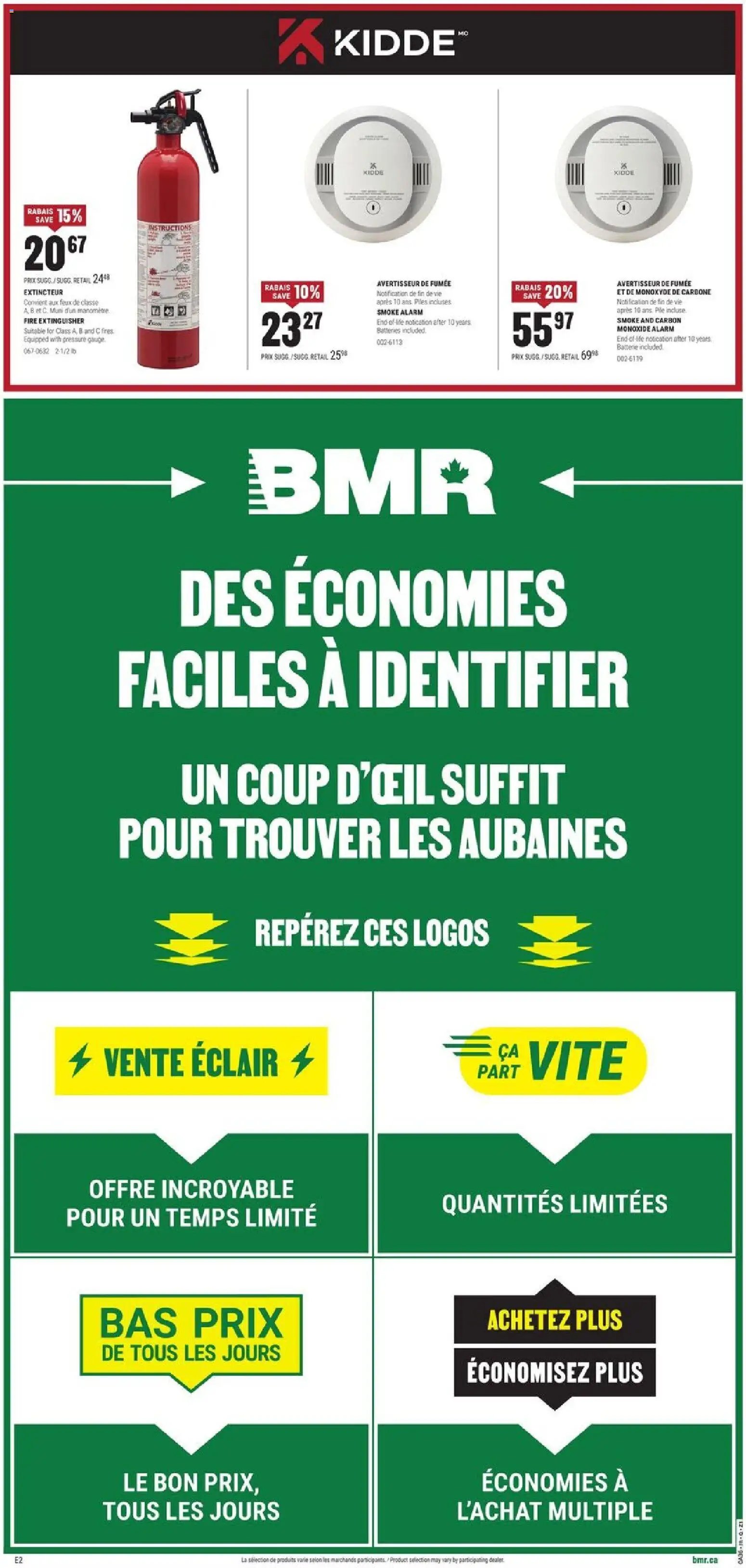 BMR weekly flyer / circulaire