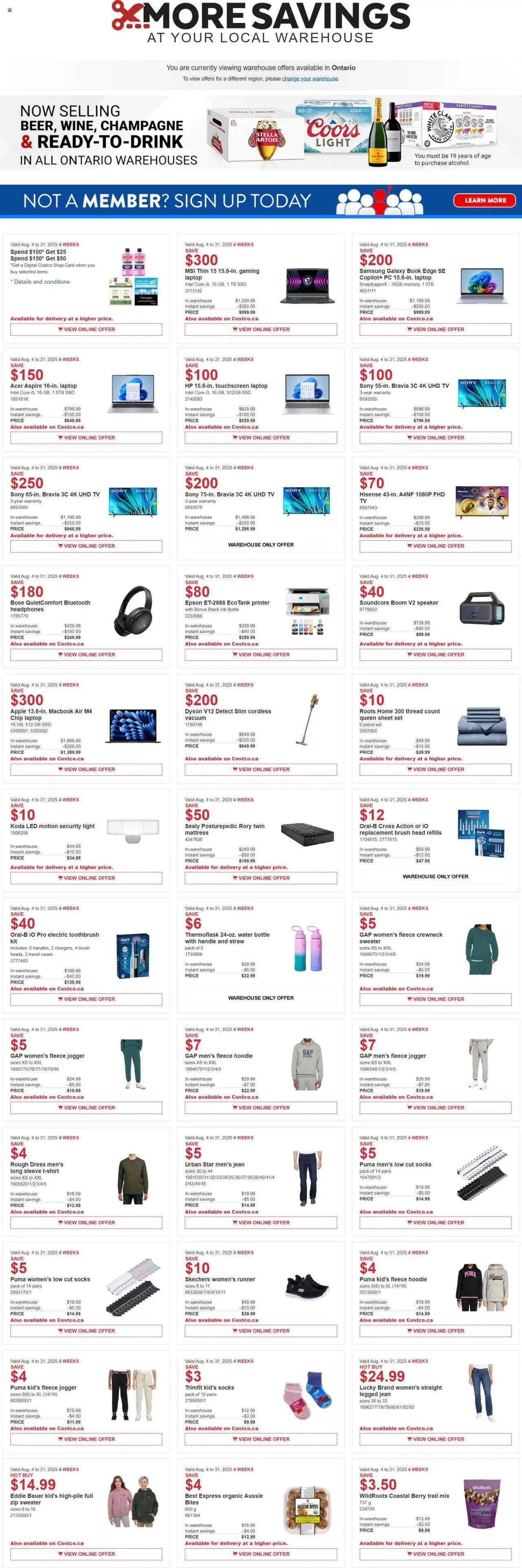 Costco flyer (2025-08-04 - 2025-08-31) | 1