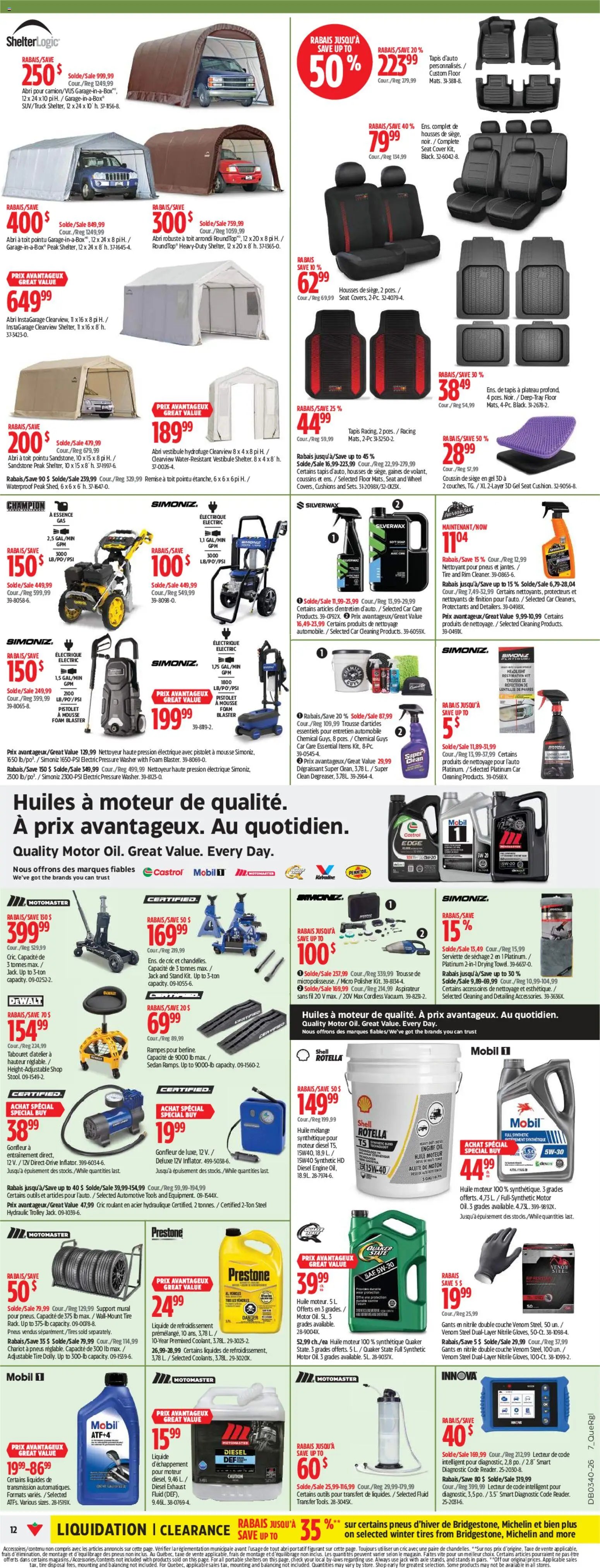 Canadian Tire circulaire
