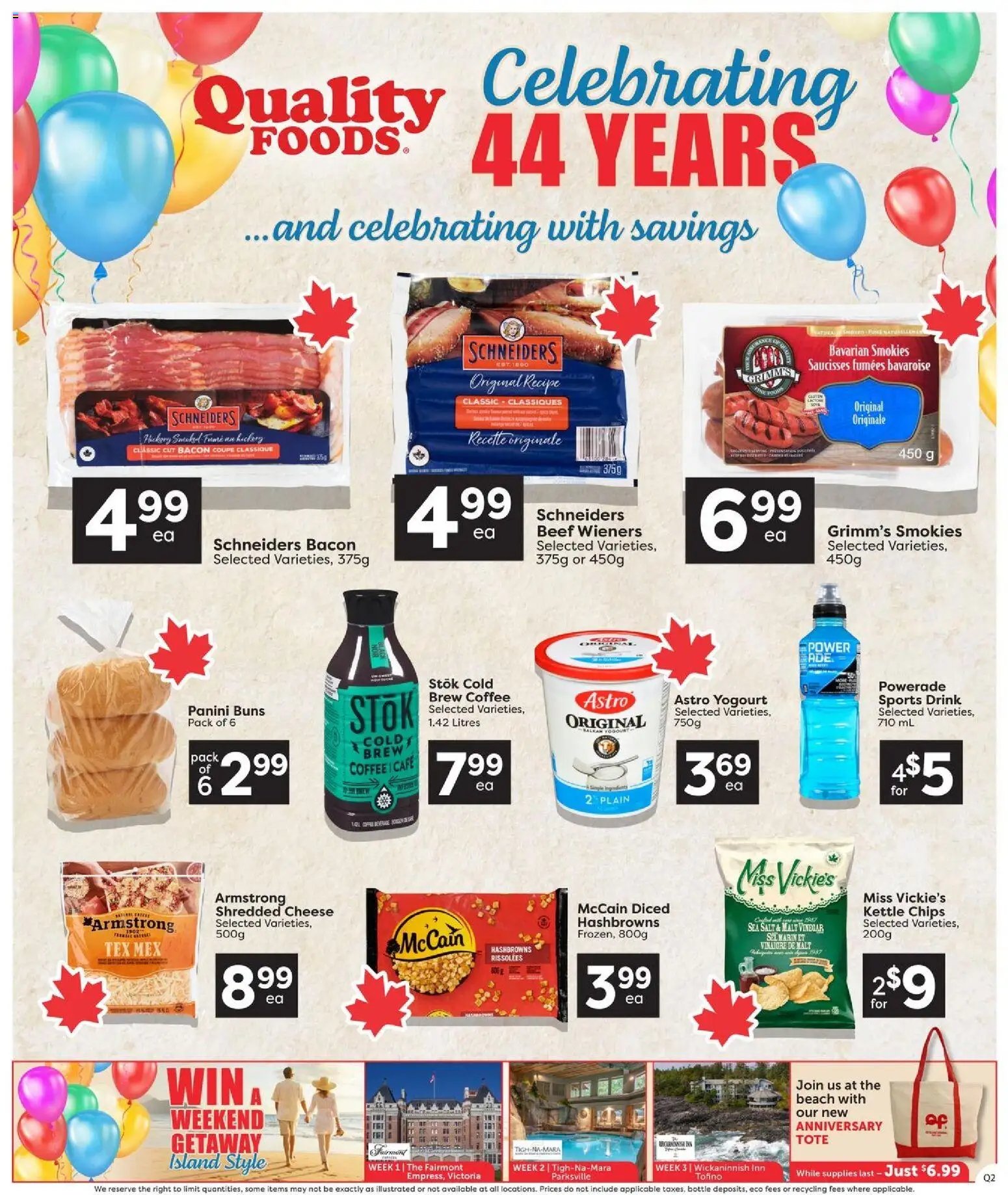 Quality Foods weekly flyer / circulaire