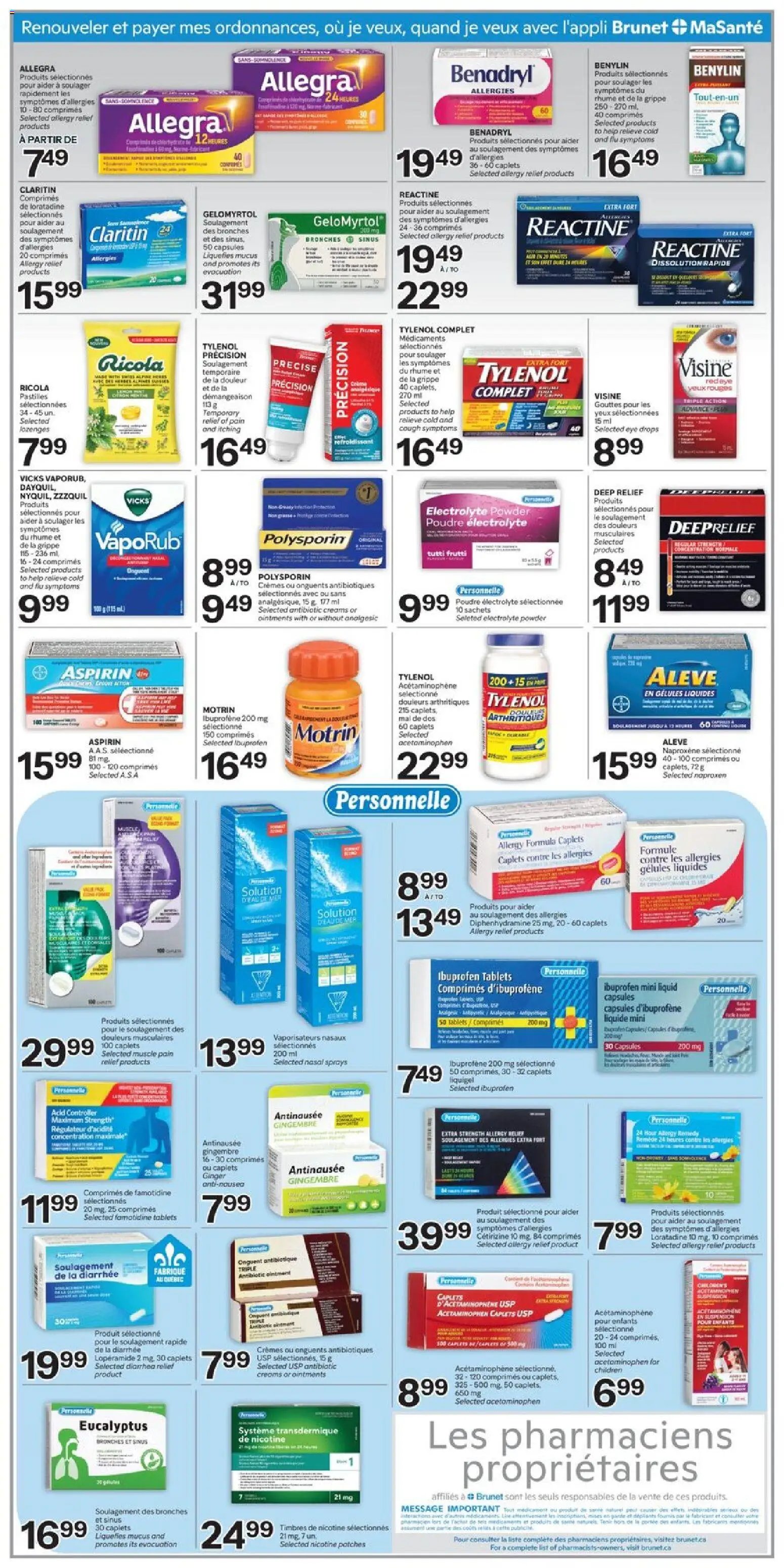 Brunet weekly flyer / circulaire
