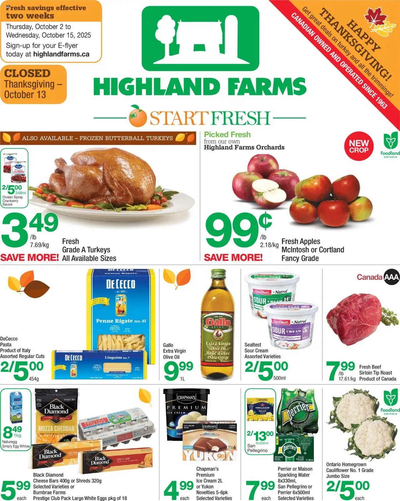 Highland Farms weekly flyer / circulaire (2025-10-02 - 2025-10-15) | 1