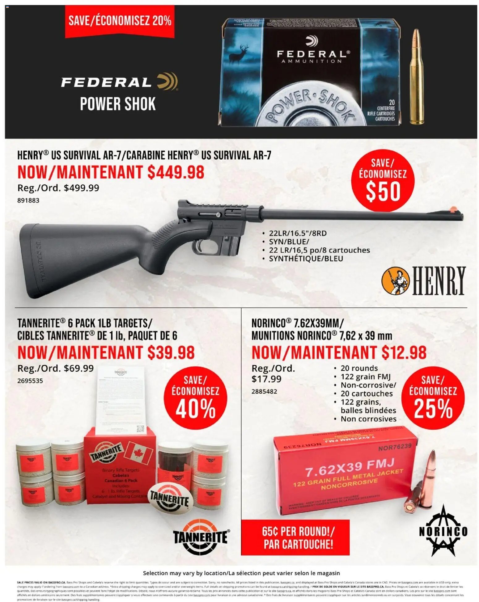 Cabelas flyer / circulaire