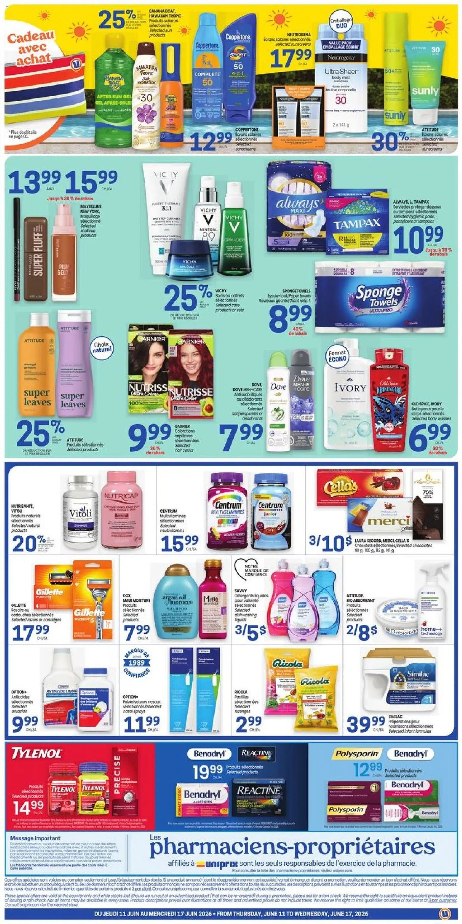 Uniprix weekly flyer / circulaire