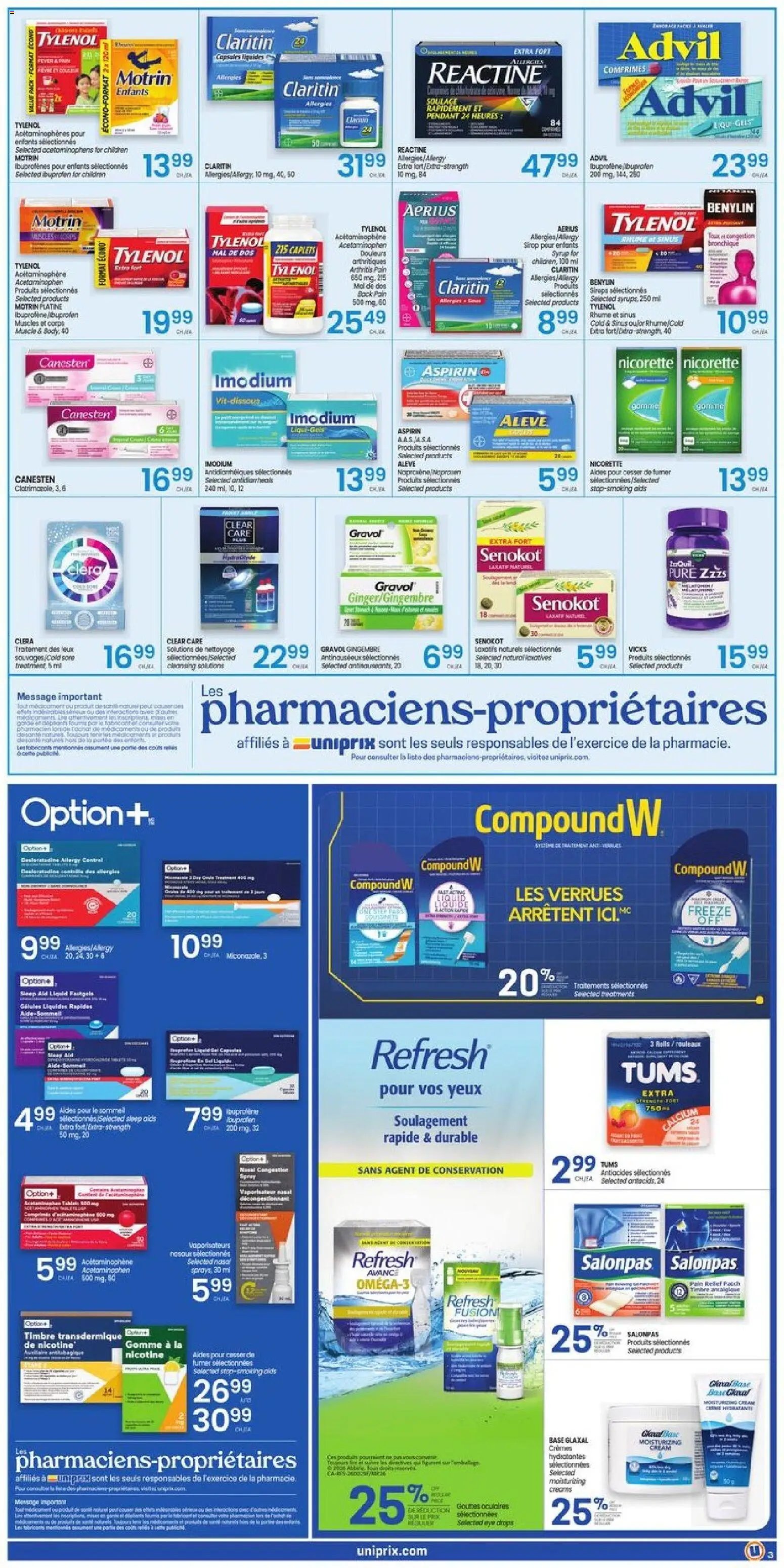 Uniprix weekly flyer / circulaire