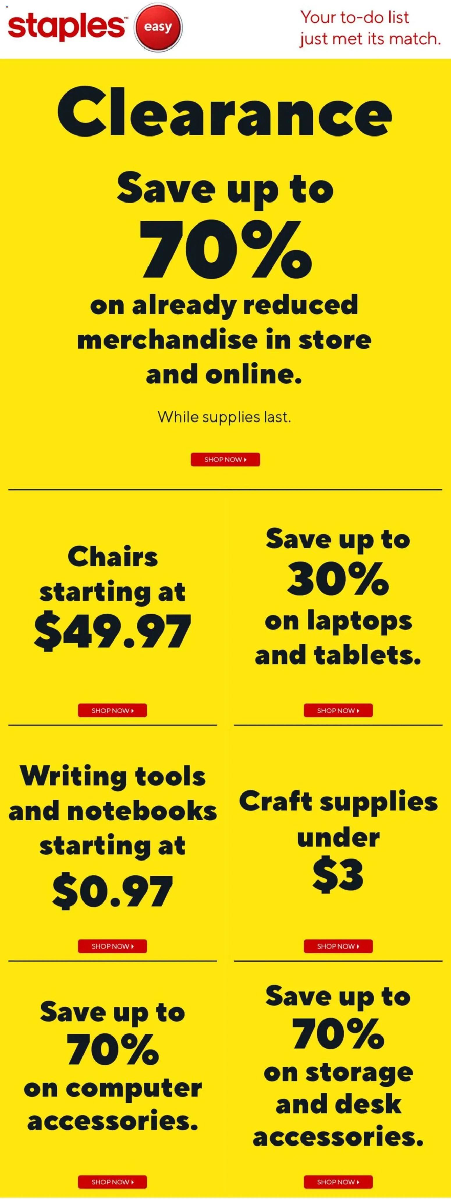 Staples weekly flyer