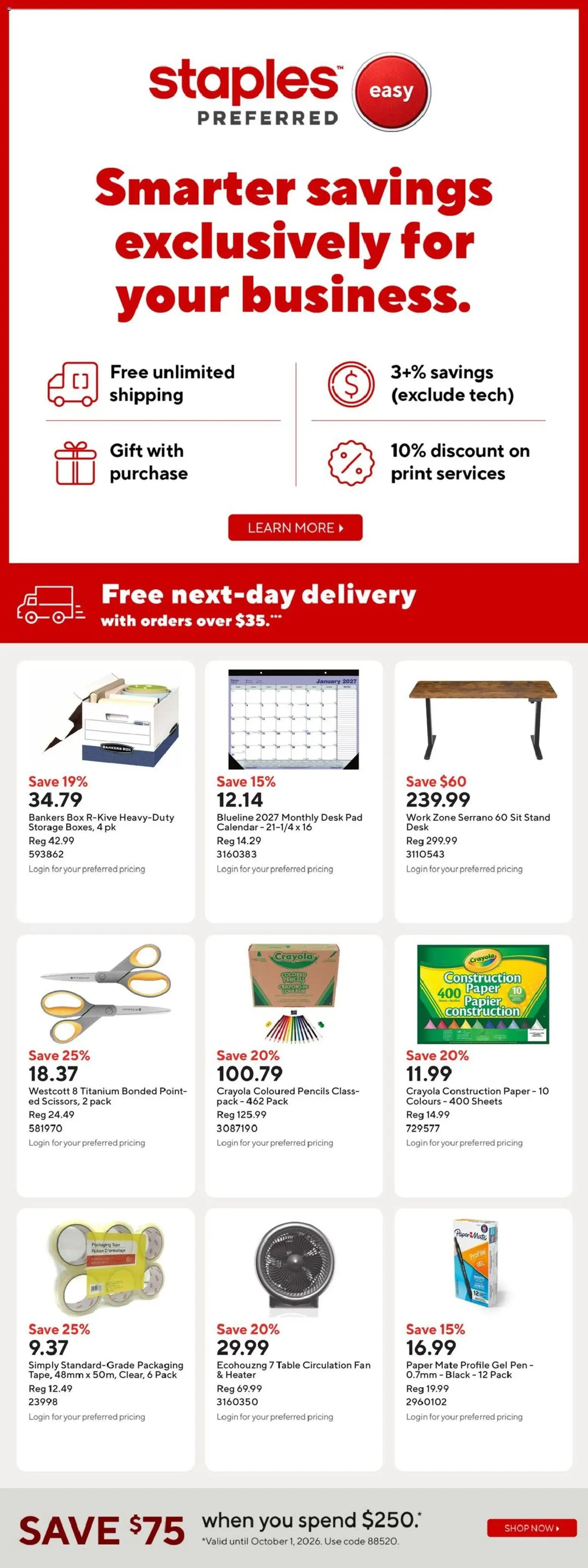 Staples weekly flyer