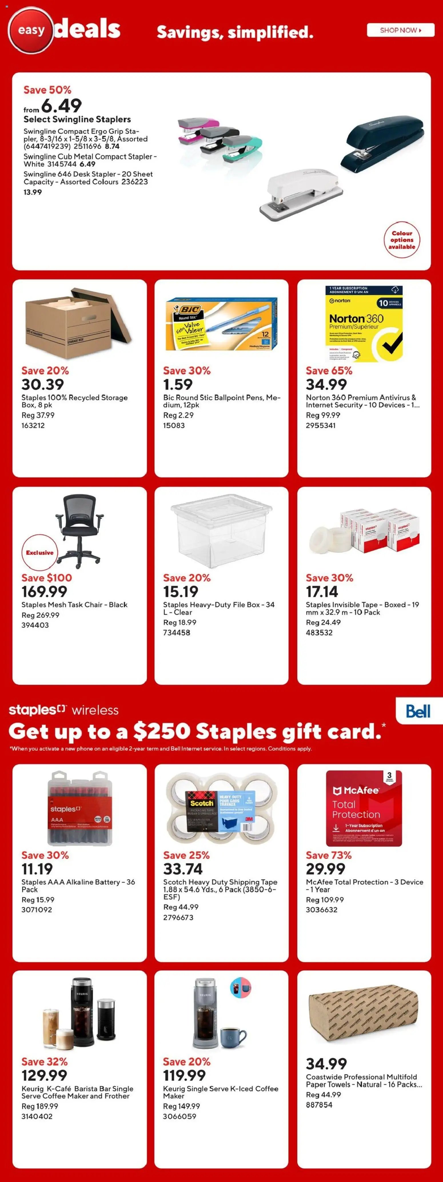 Staples weekly flyer