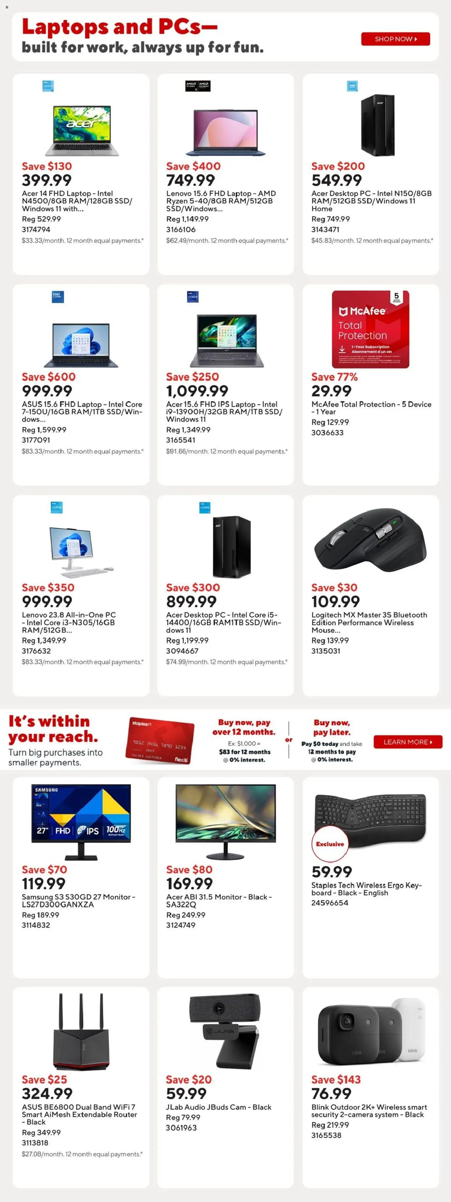 Staples weekly flyer