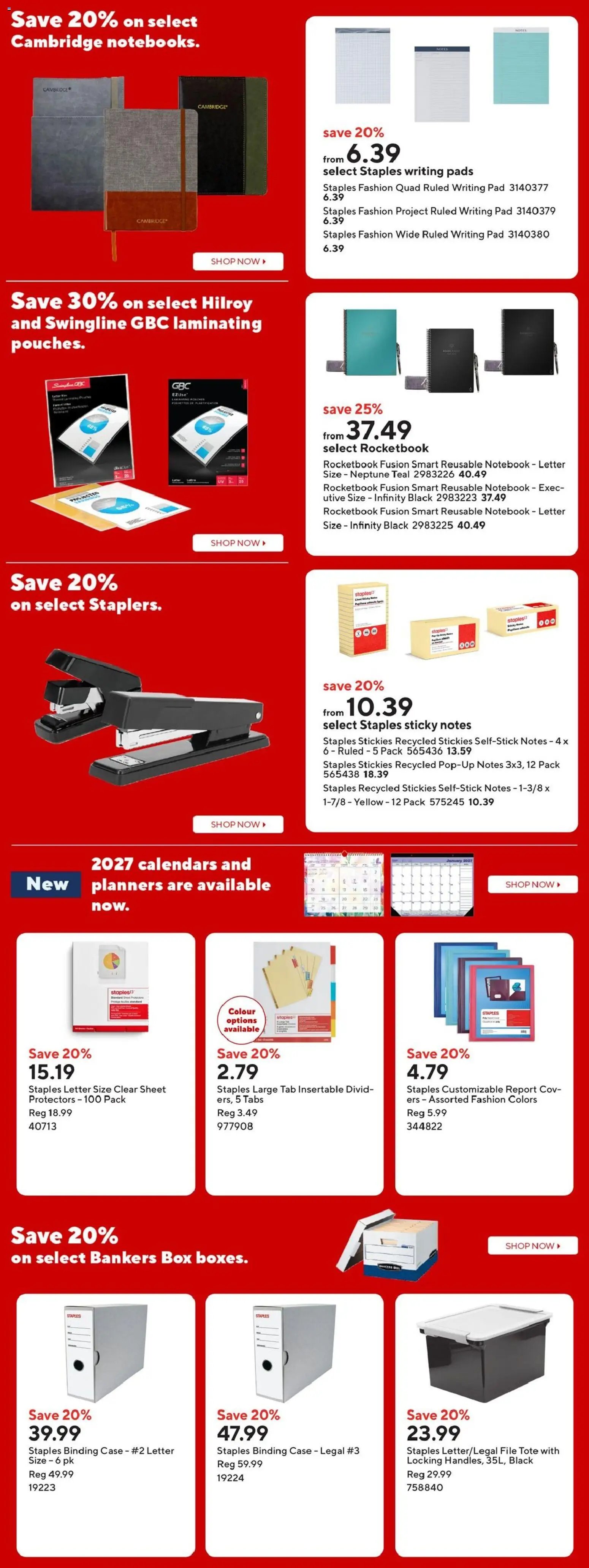 Staples weekly flyer