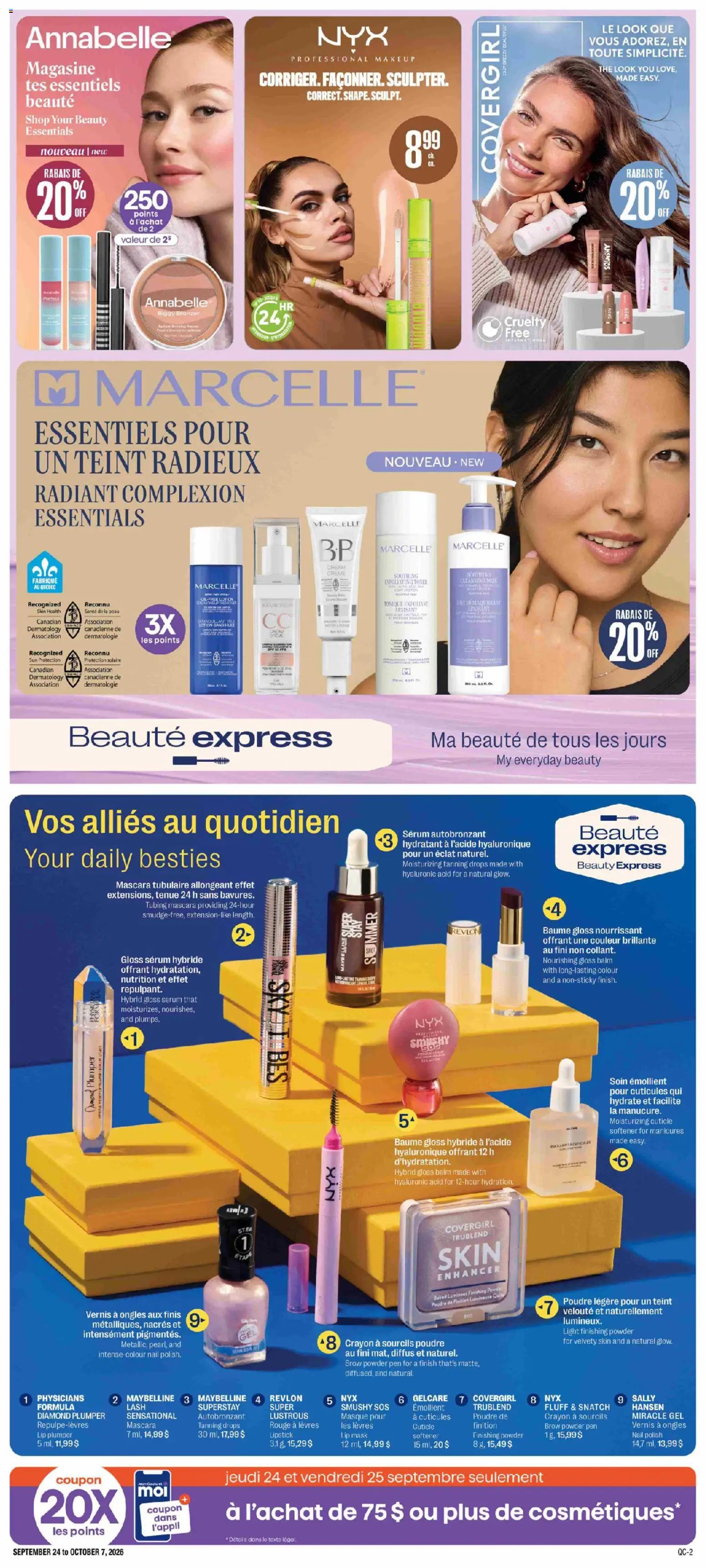 Jean Coutu - Encart rentrée beauté