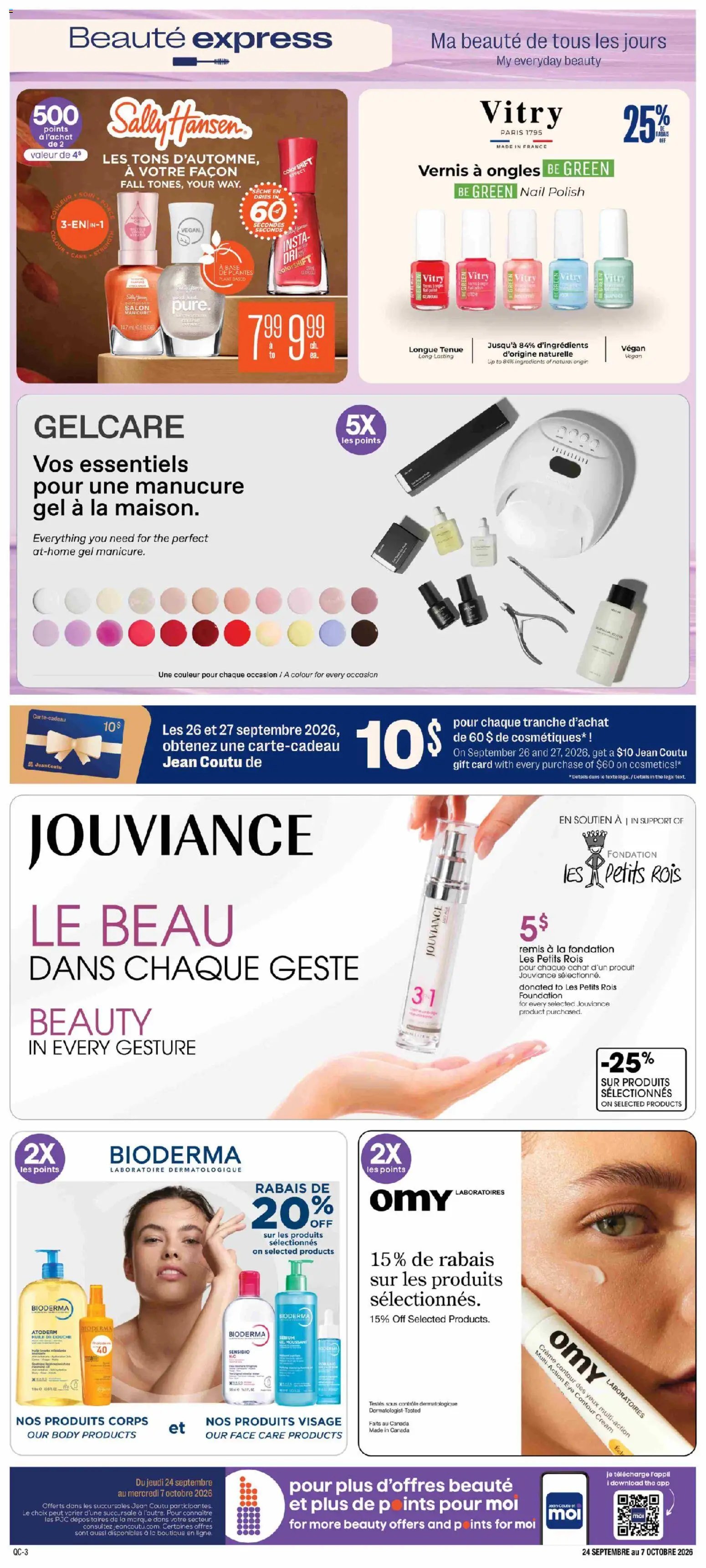 Jean Coutu - Encart rentrée beauté