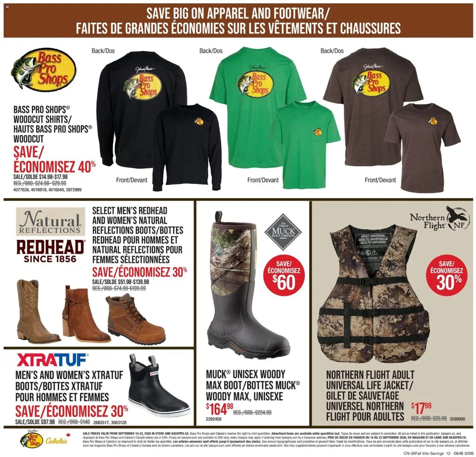 Cabelas weekly flyer / circulaire