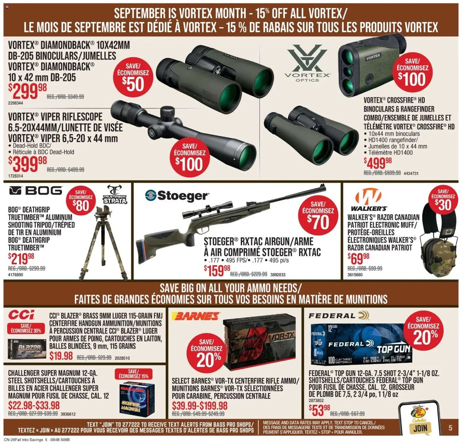 Cabelas weekly flyer / circulaire