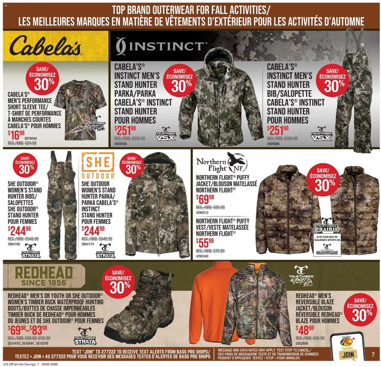 Cabelas weekly flyer / circulaire