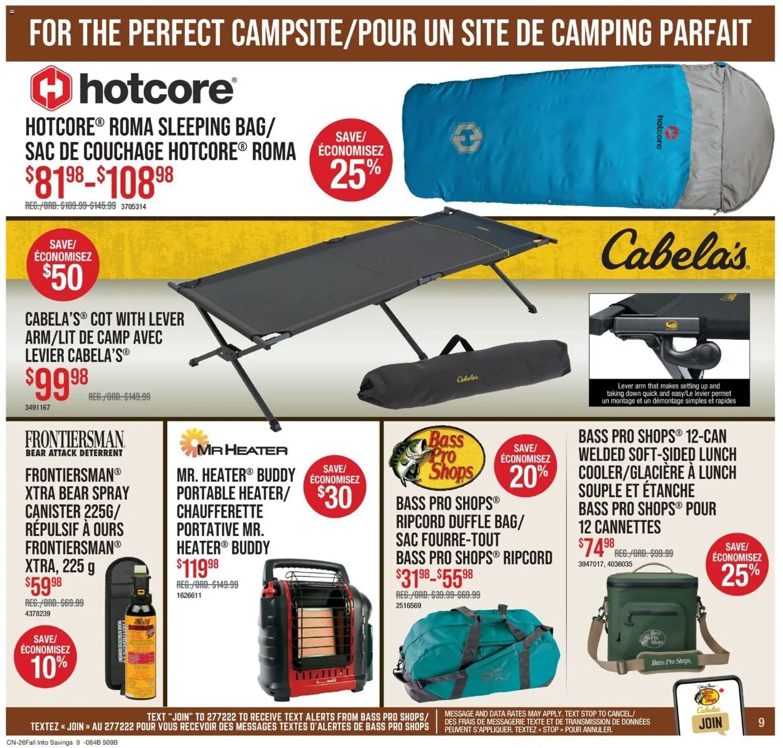Cabelas weekly flyer / circulaire