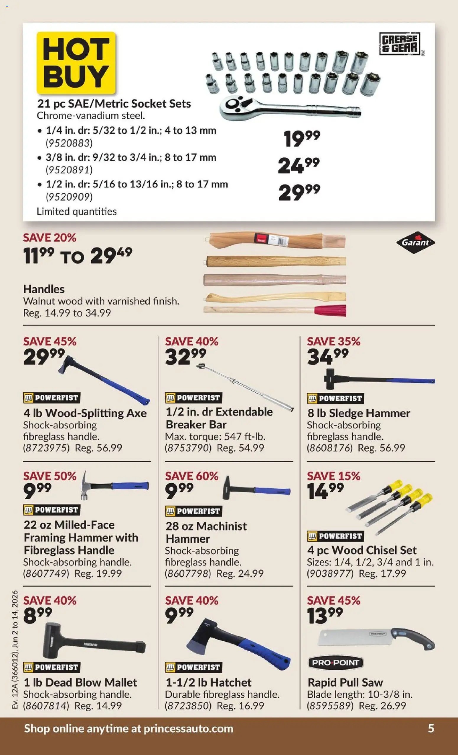 Princess Auto weekly flyer - 2 Week Sale!