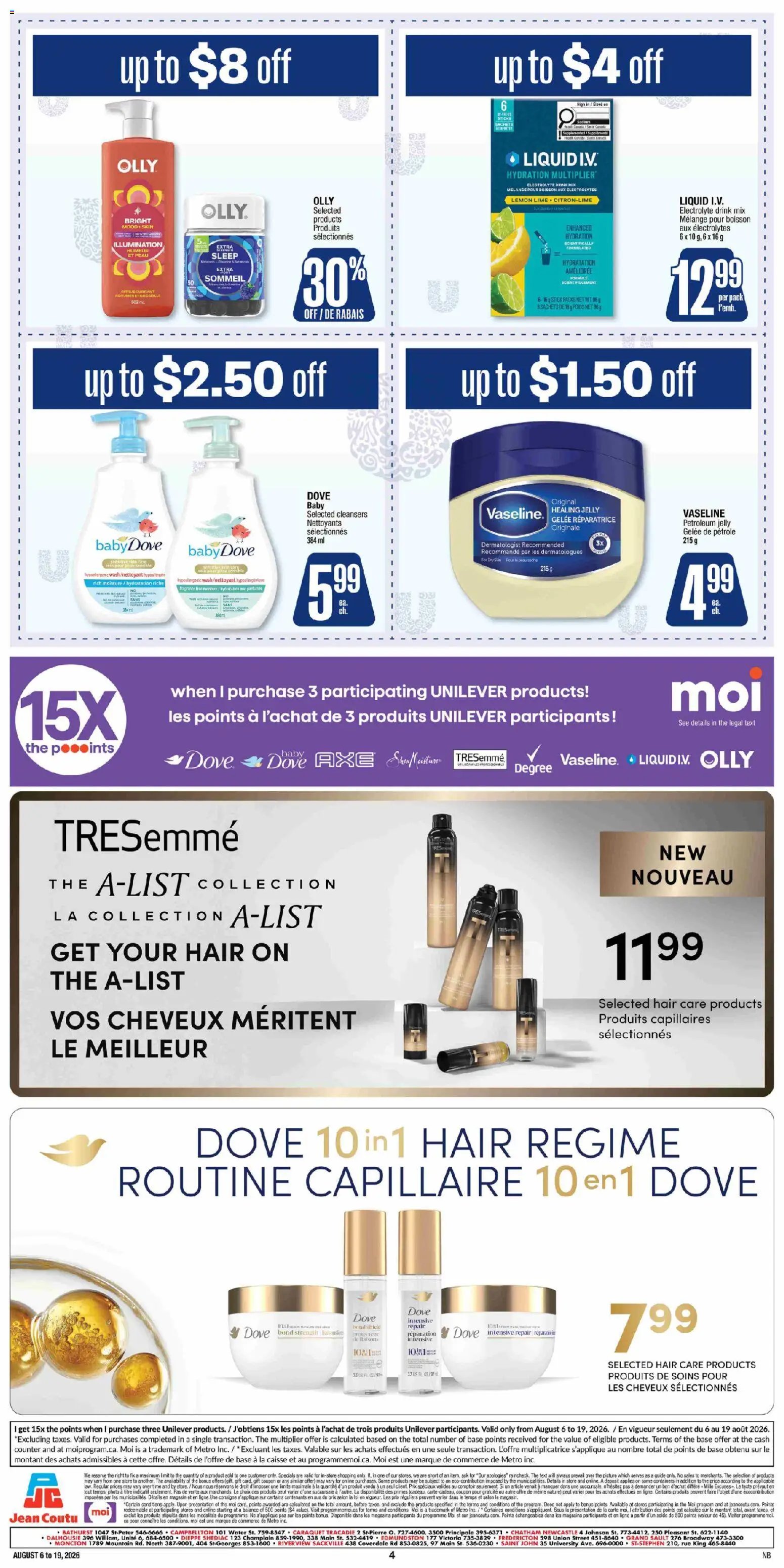 Jean Coutu Unilever Flyer