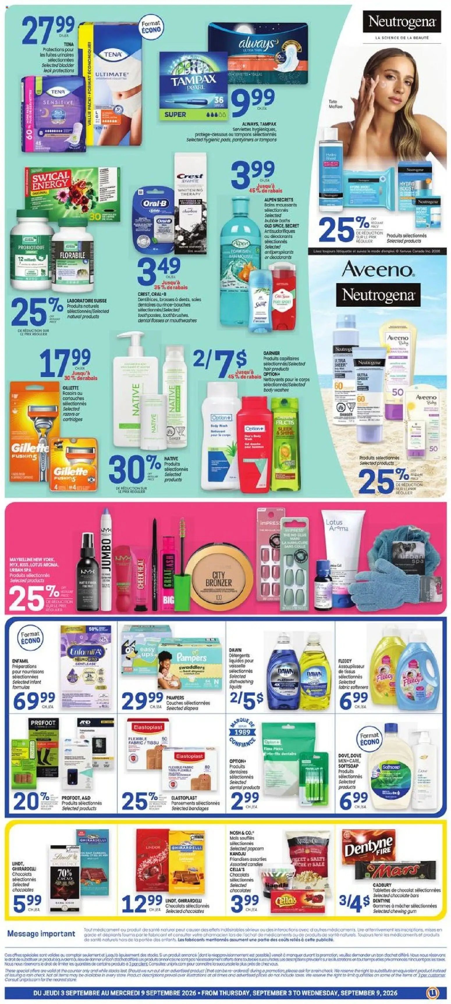 Uniprix weekly flyer / circulaire