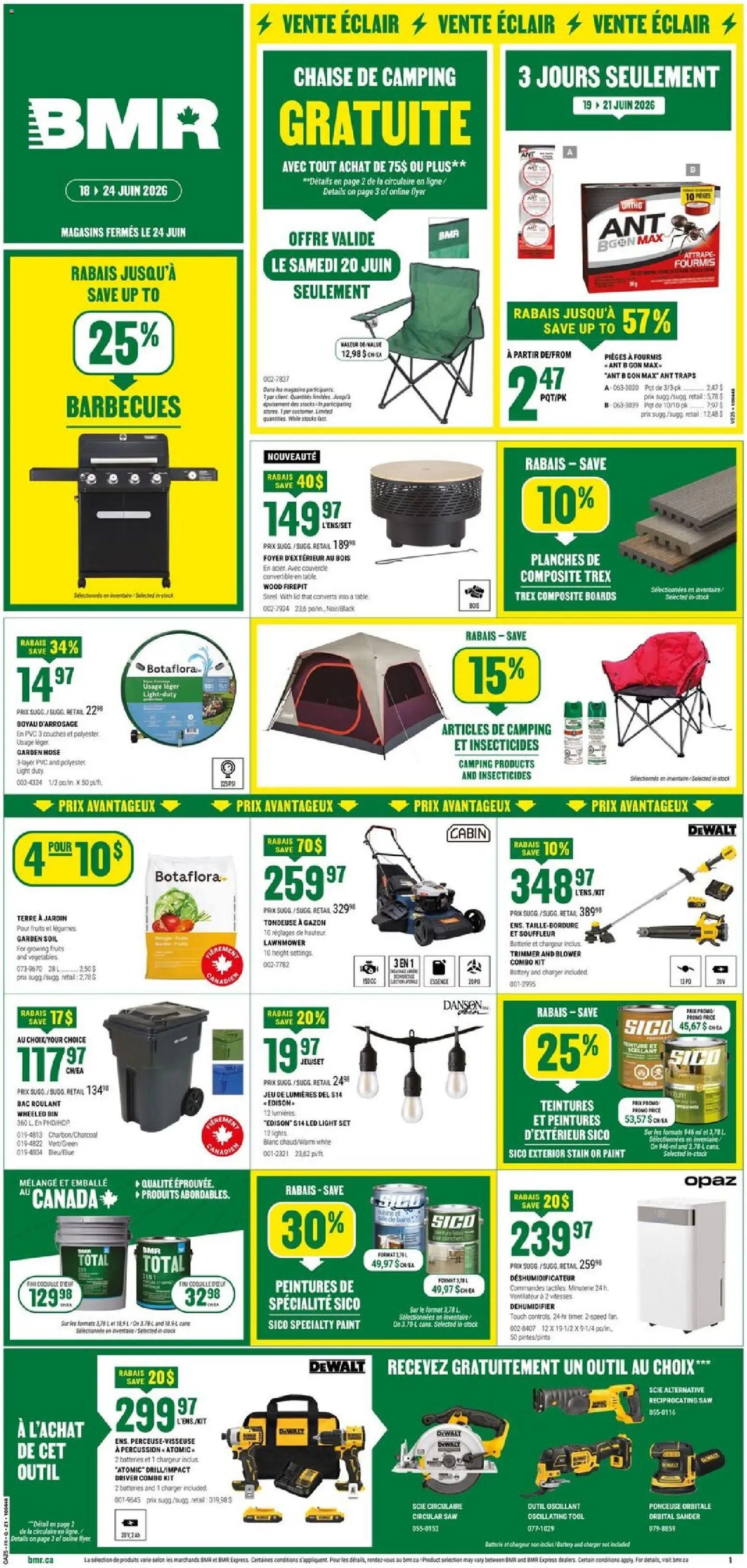 BMR weekly flyer / circulaire