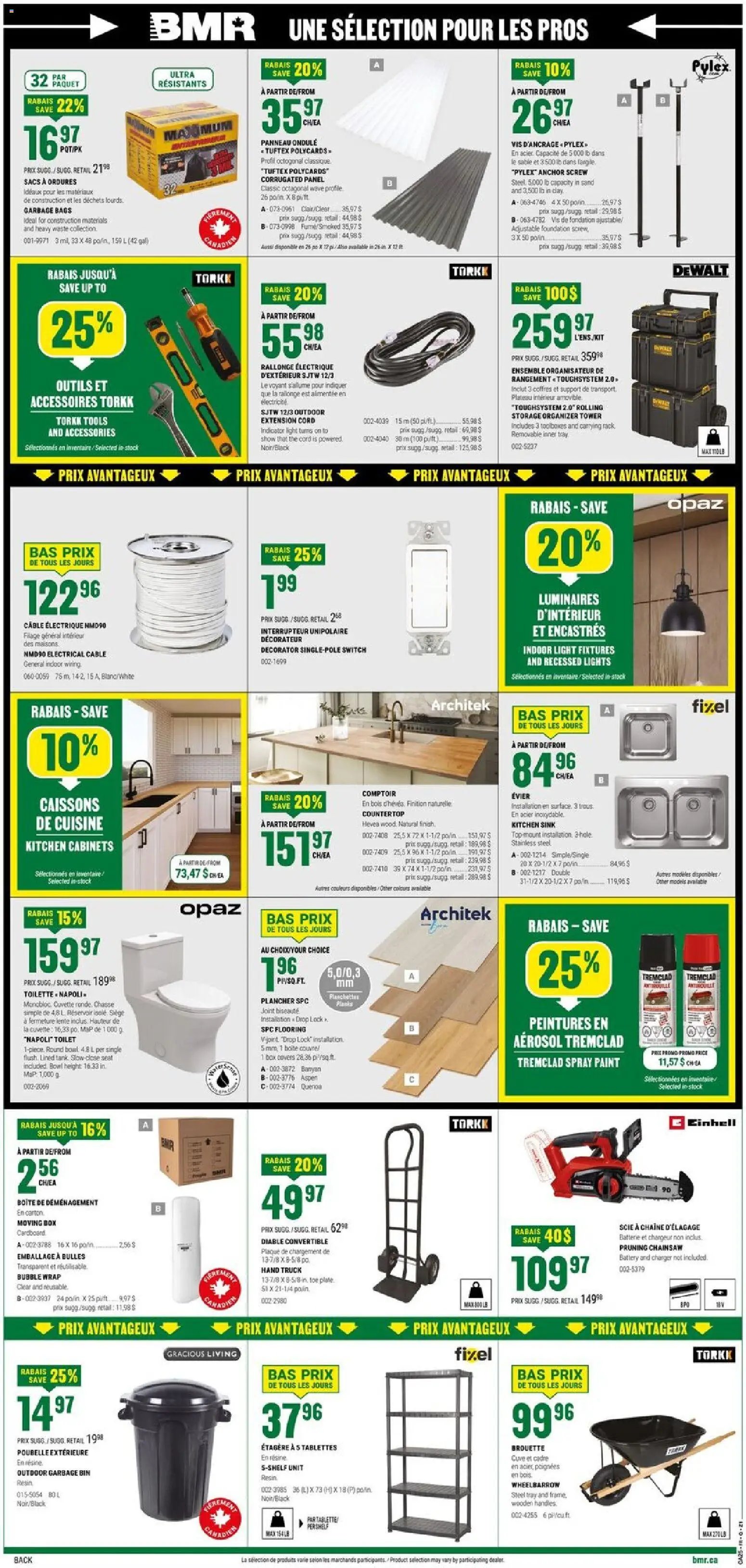BMR weekly flyer / circulaire