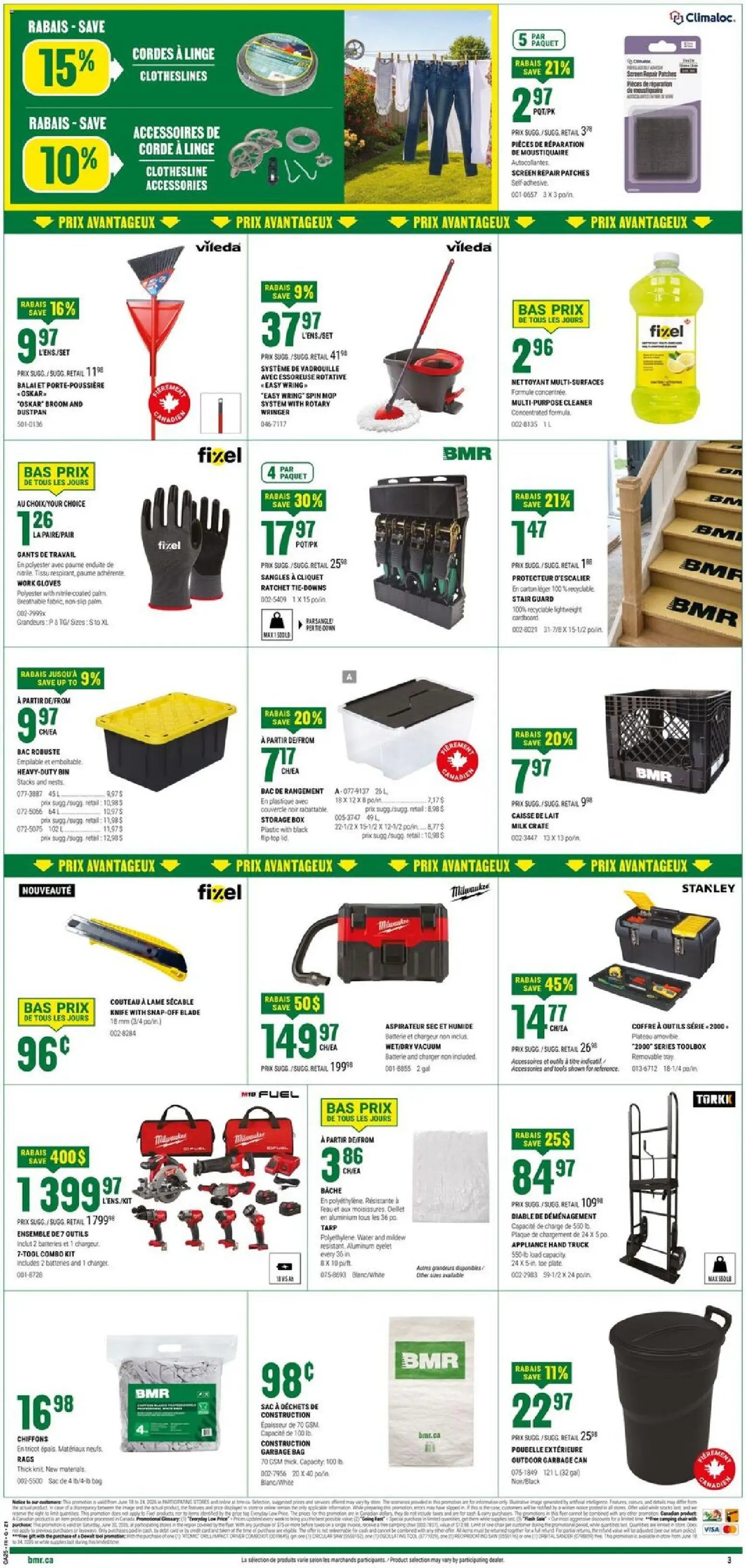 BMR weekly flyer / circulaire