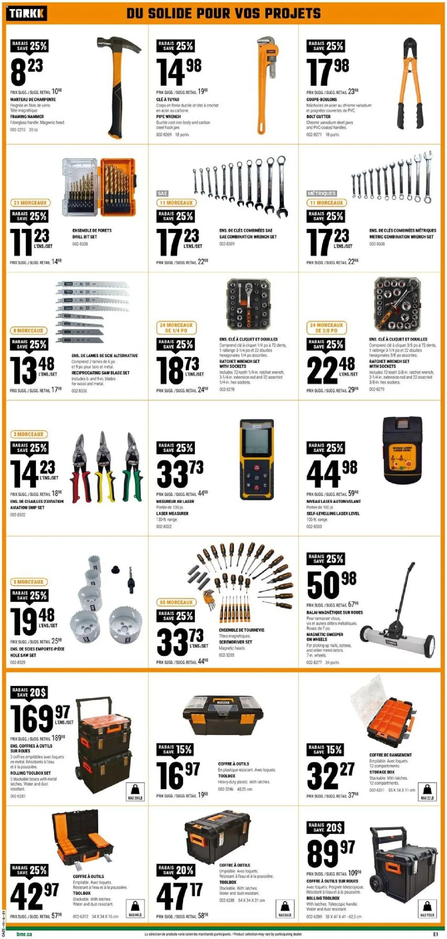 BMR weekly flyer / circulaire