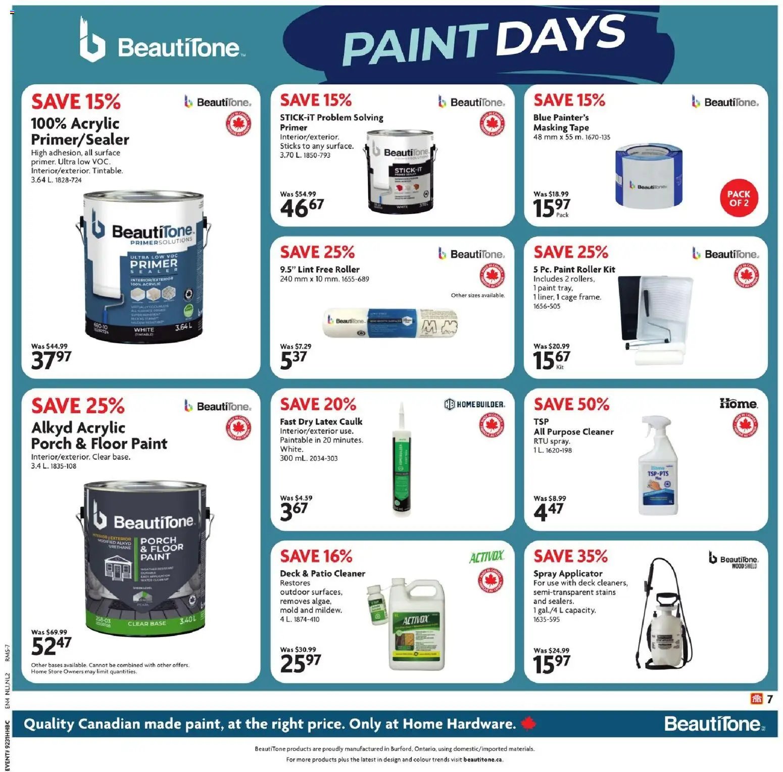 Home Hardware weekly flyer / circulaire