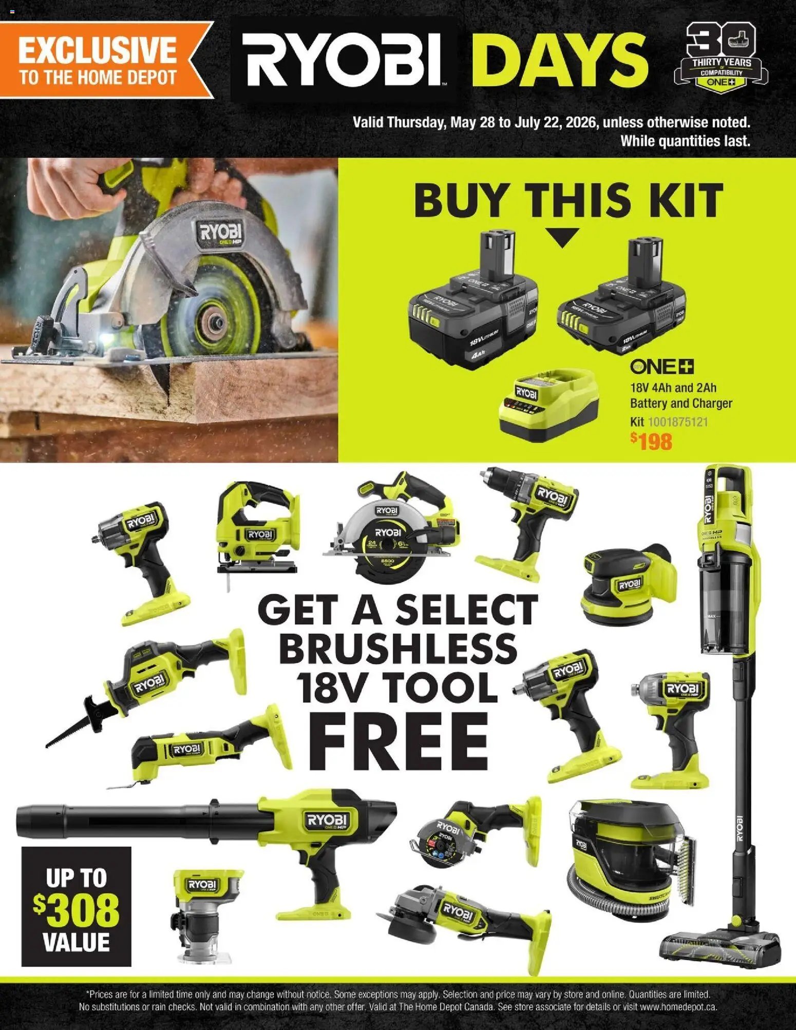 Home Depot flyer - Ryobi Days