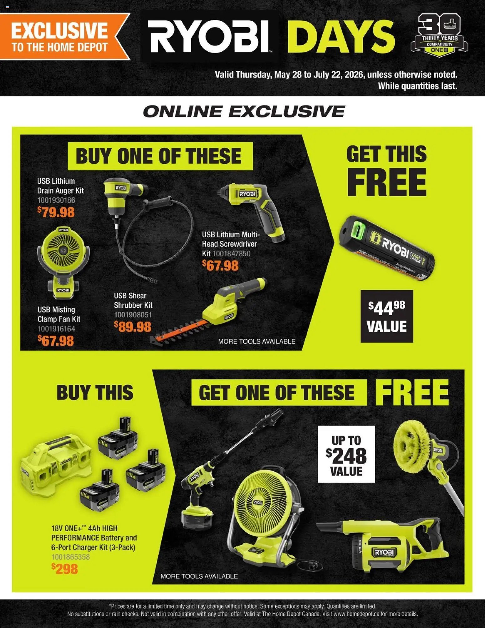 Home Depot flyer - Ryobi Days