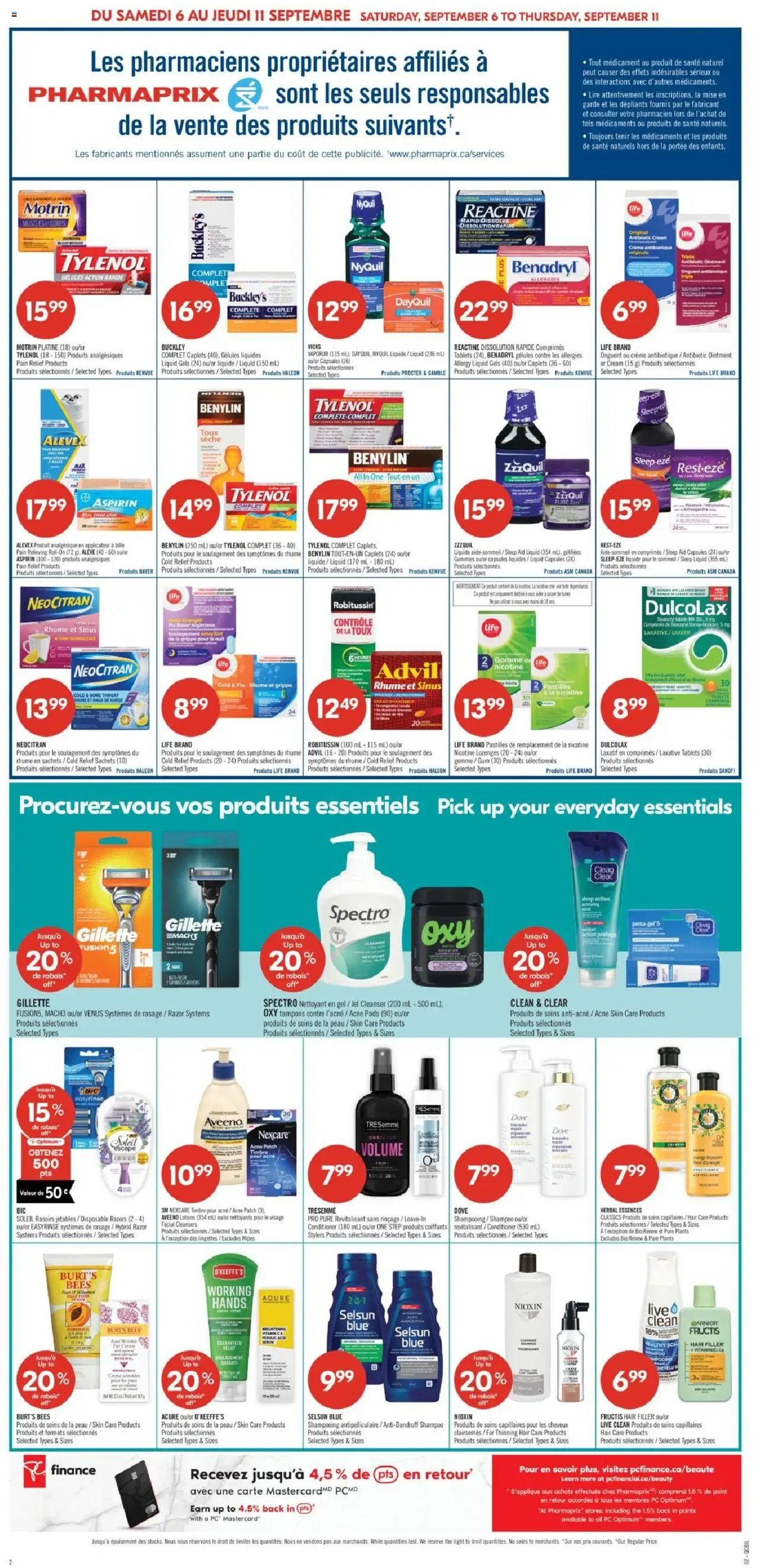 Pharmaprix weekly flyer / circulaire