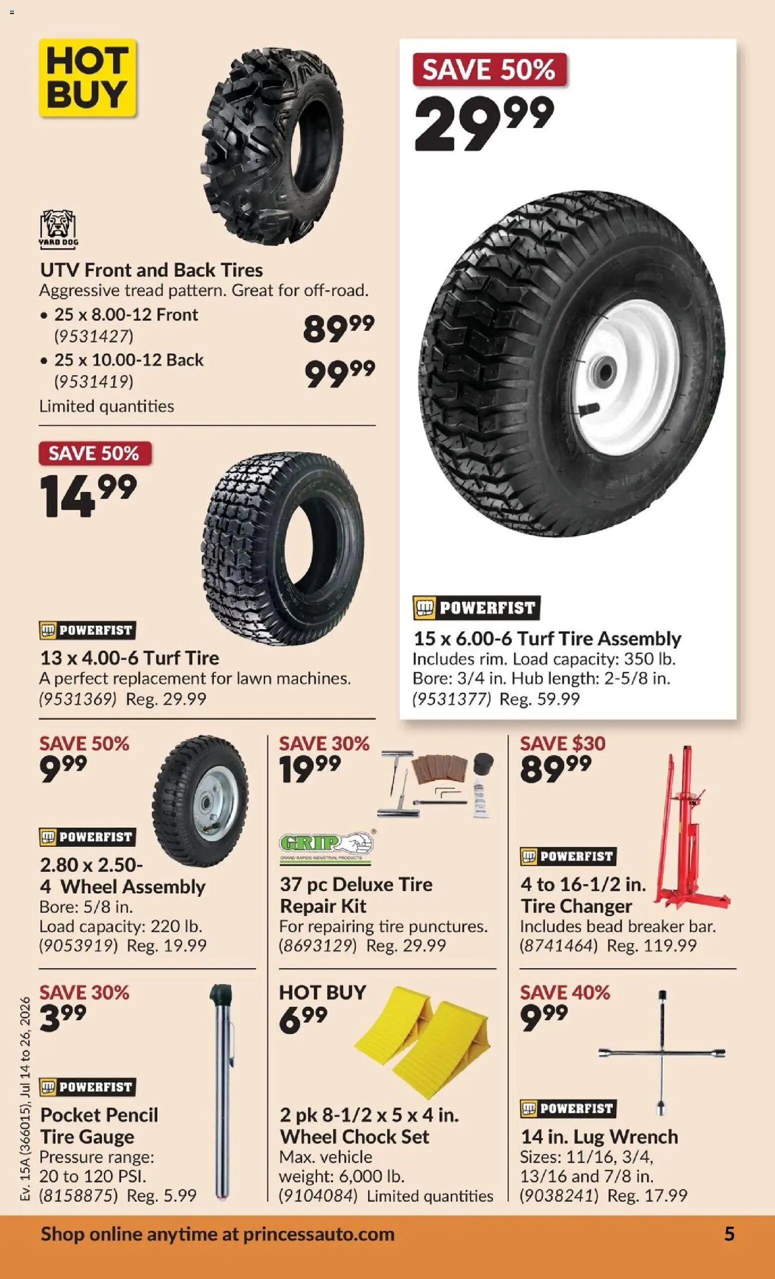Princess Auto flyer - 2 Week Sale!