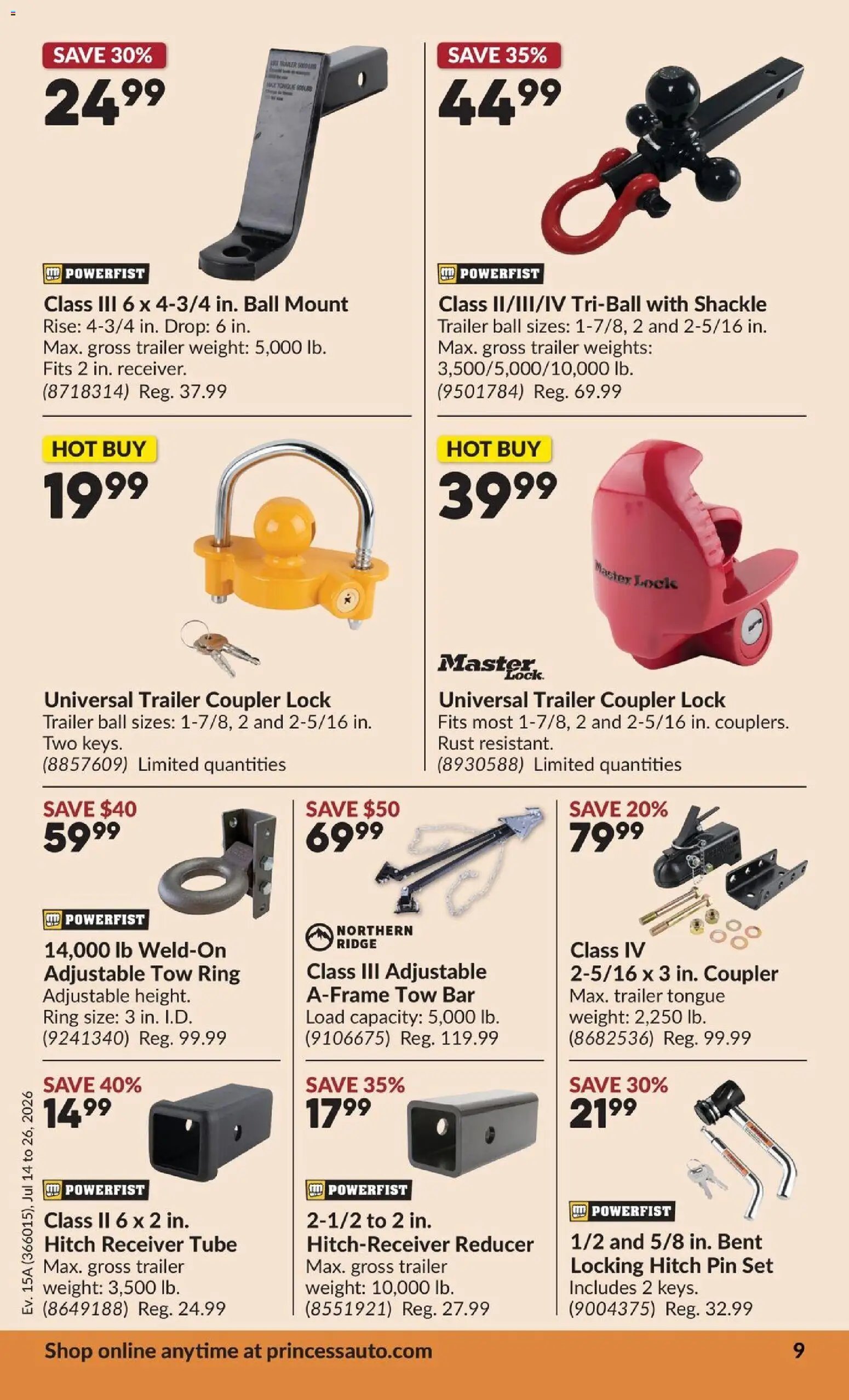 Princess Auto flyer - 2 Week Sale!