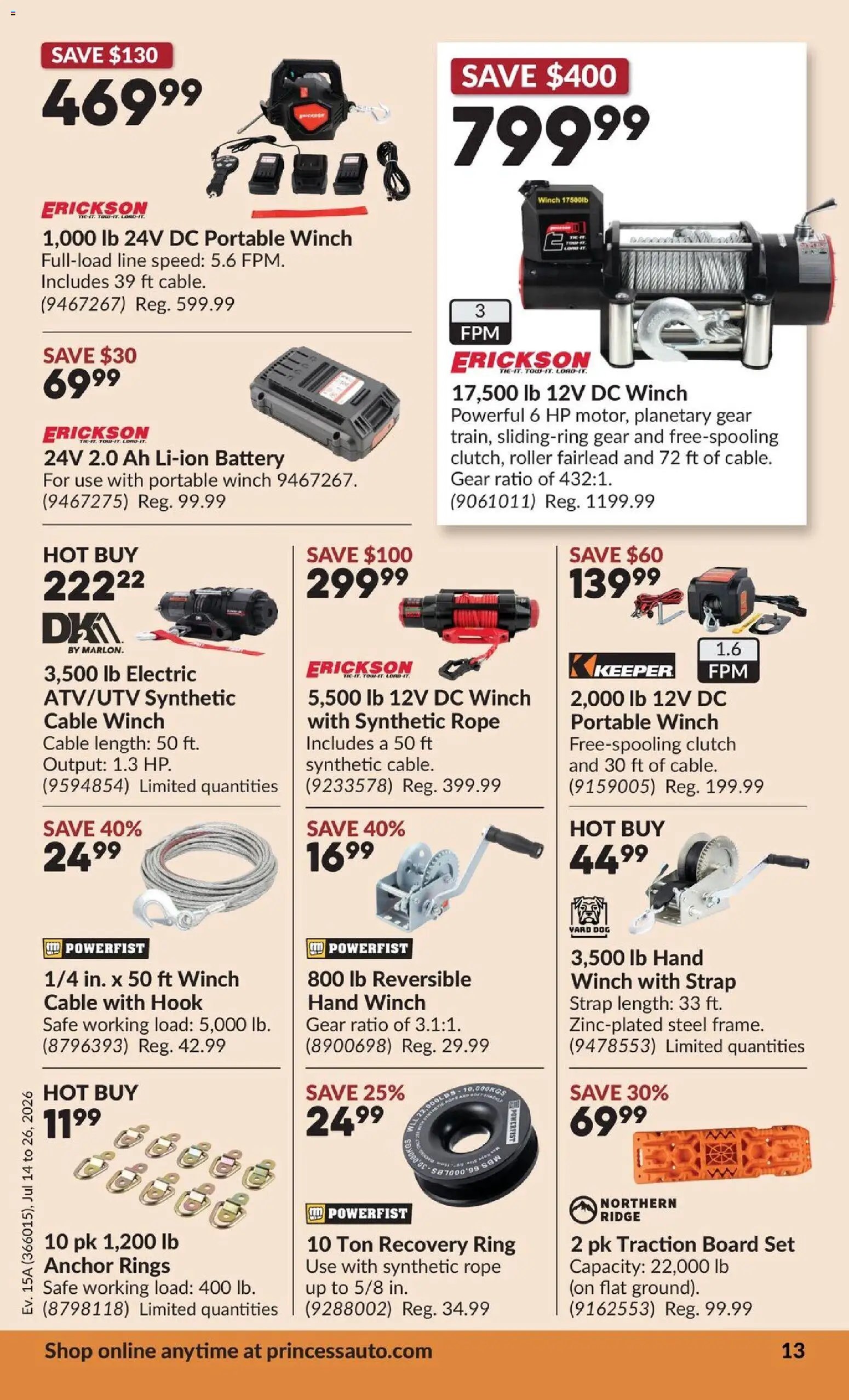 Princess Auto flyer - 2 Week Sale!