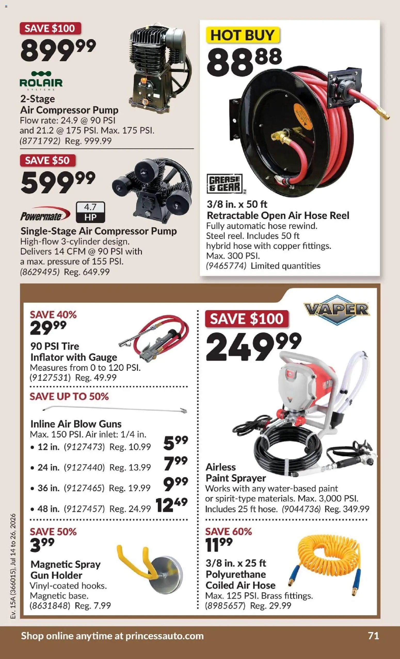 Princess Auto flyer - 2 Week Sale!
