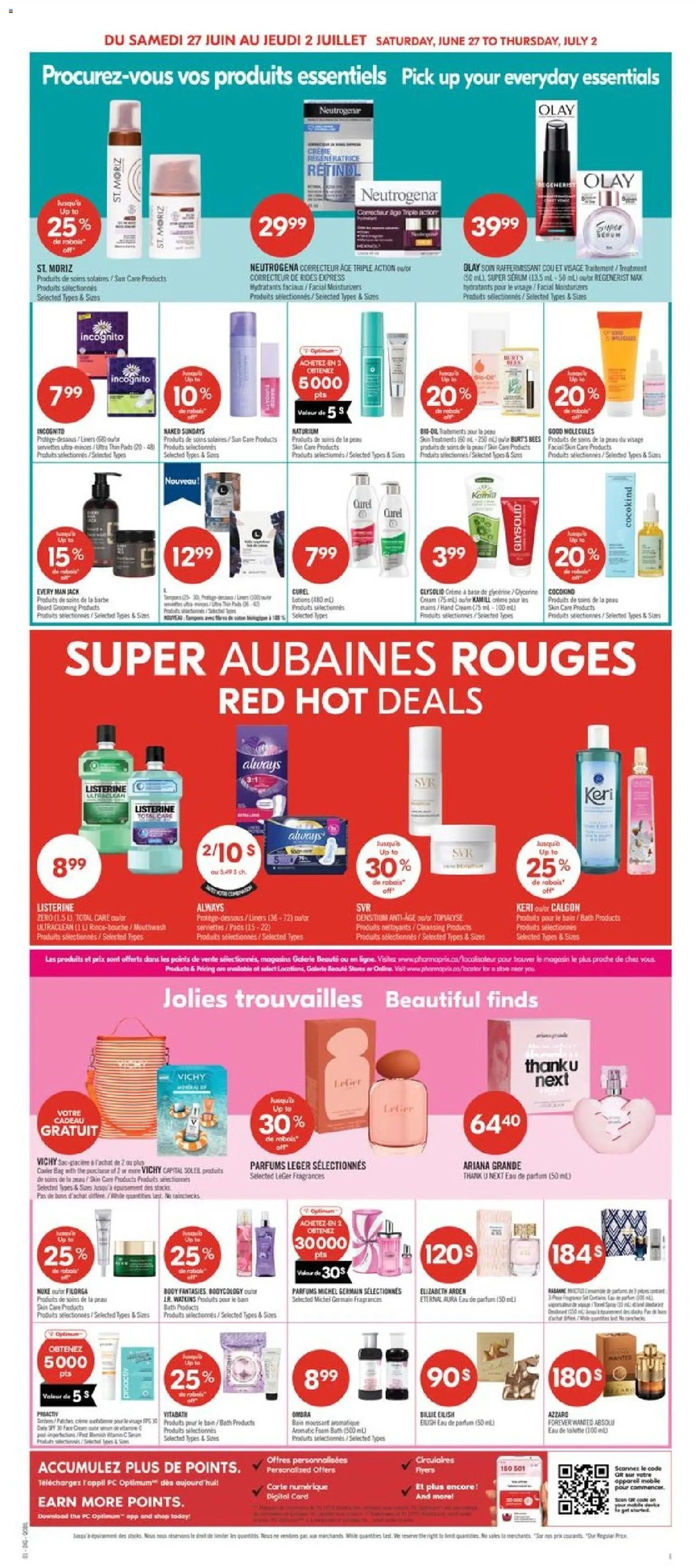 Pharmaprix weekly flyer / circulaire